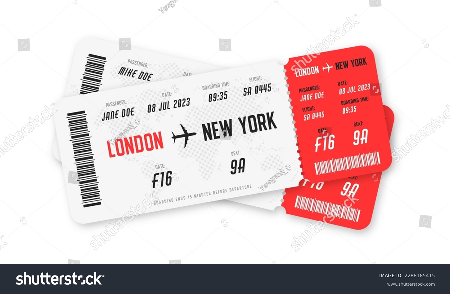 Boarding pass template. Airline ticket design - Royalty Free Stock ...