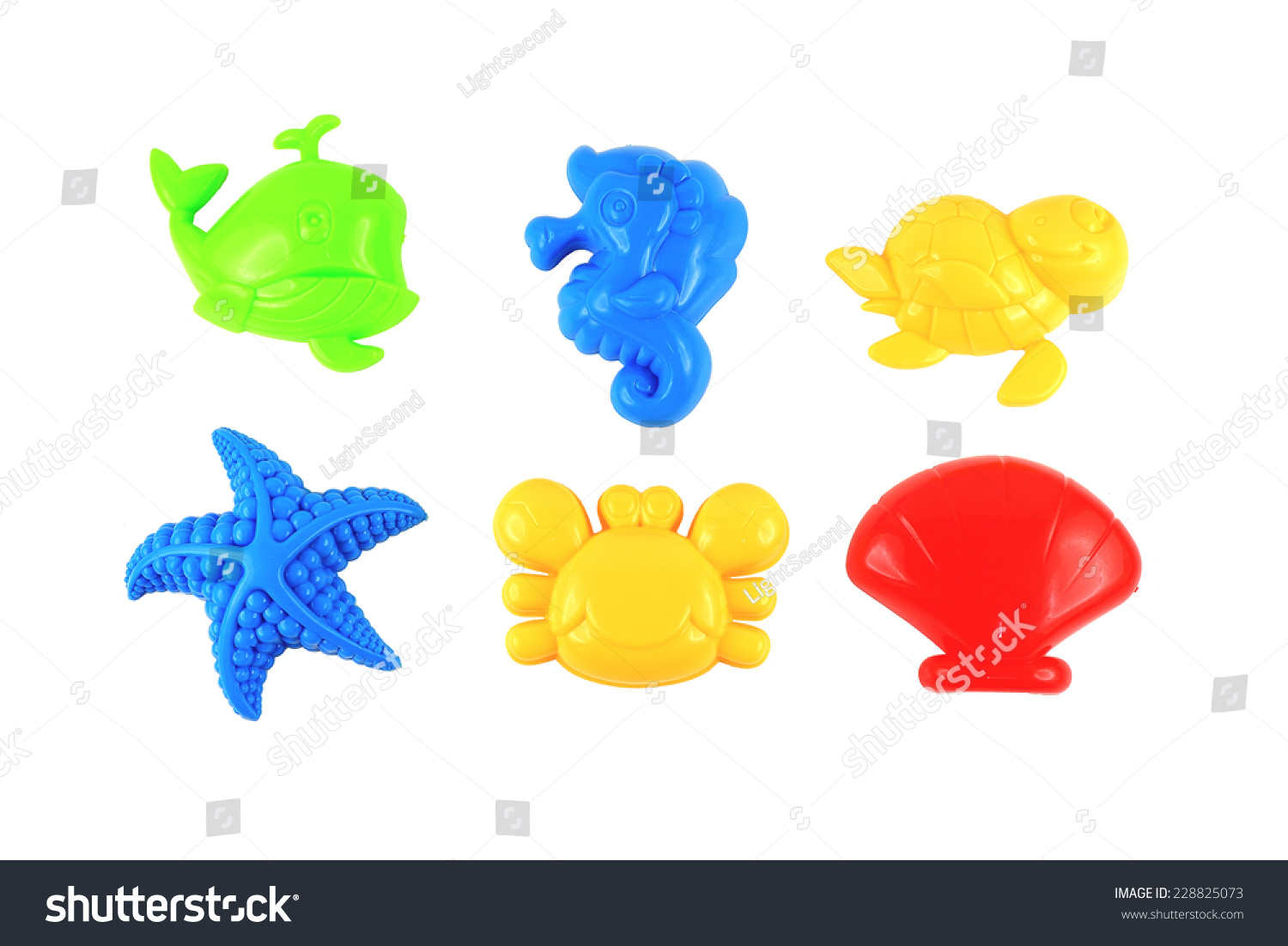 Baby beach sand toys Isolated on white background #228825073