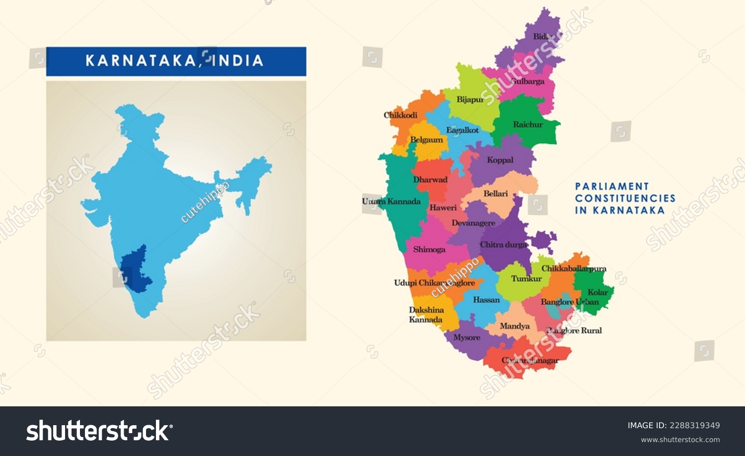 Hyderabad Lok Sabha Constituency Assembly Segments Map of parliament constituencies or Lok Sabha - Royalty Free Stock