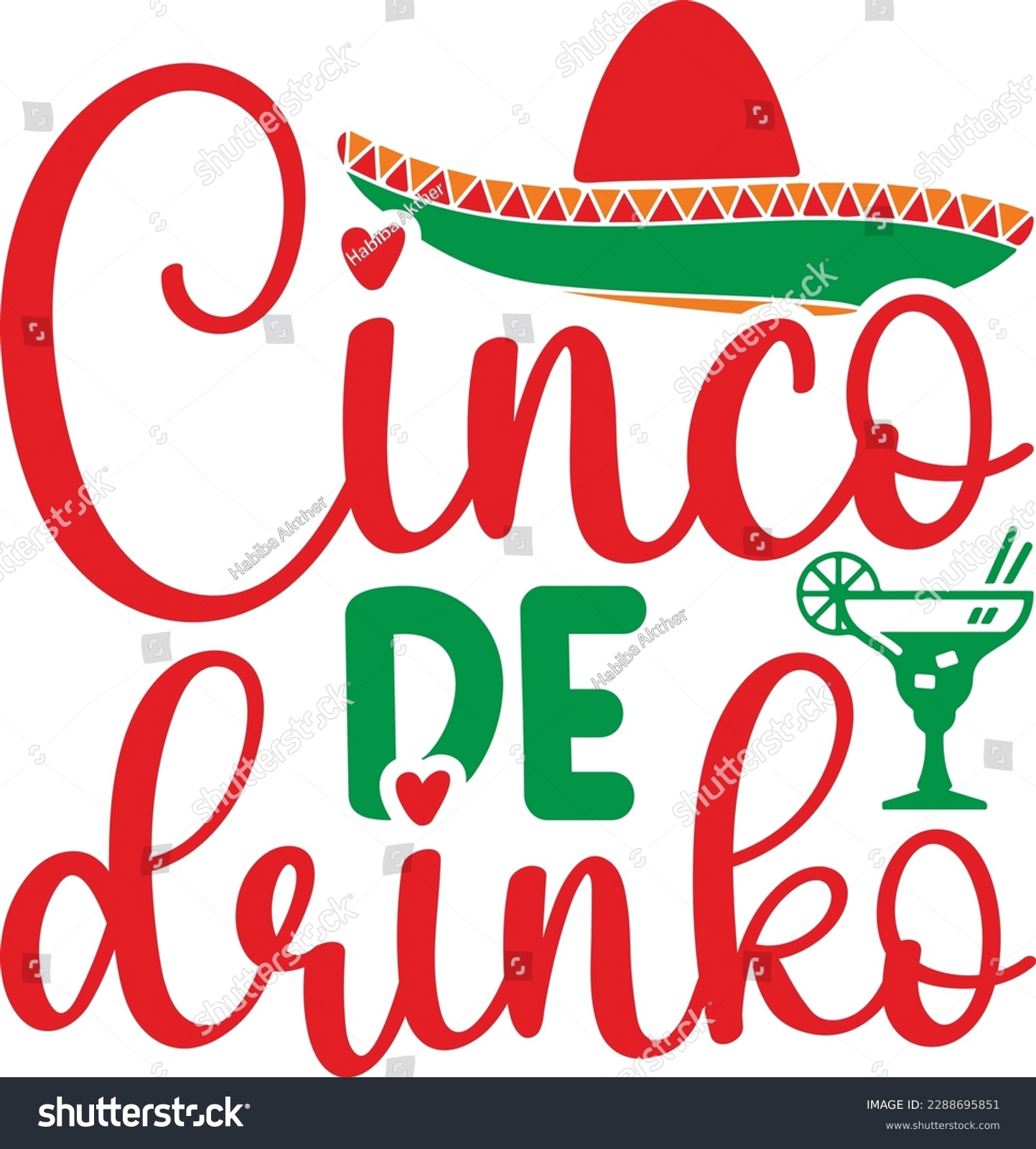 Happy Cinco De Mayo Svg Fiesta Svg Mexican Hat Royalty Free Stock Vector 2288695851 5184