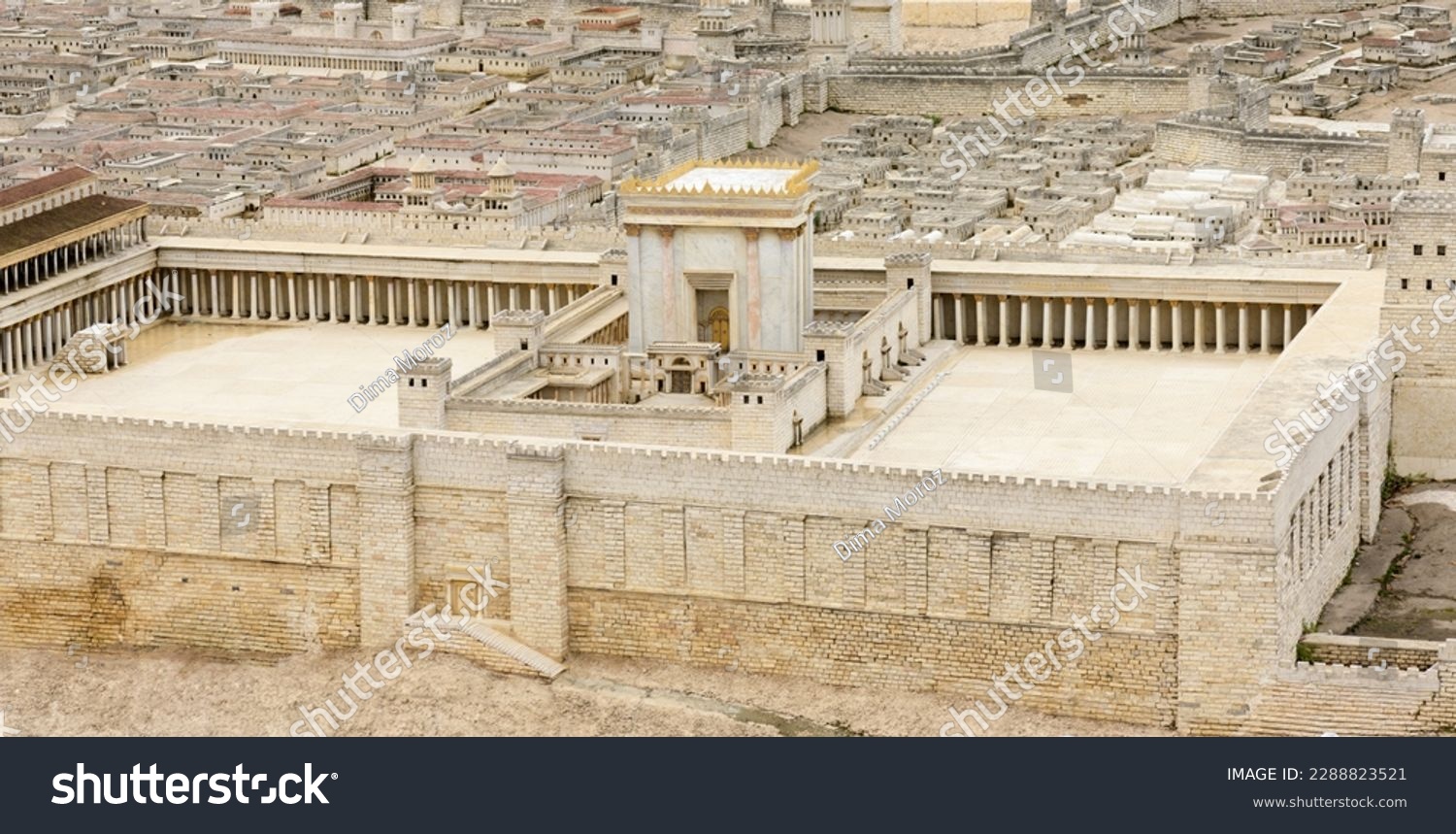Second Temple - model of the ancient Jerusalem. Israel Museum, Jerusalem, Israel. #2288823521