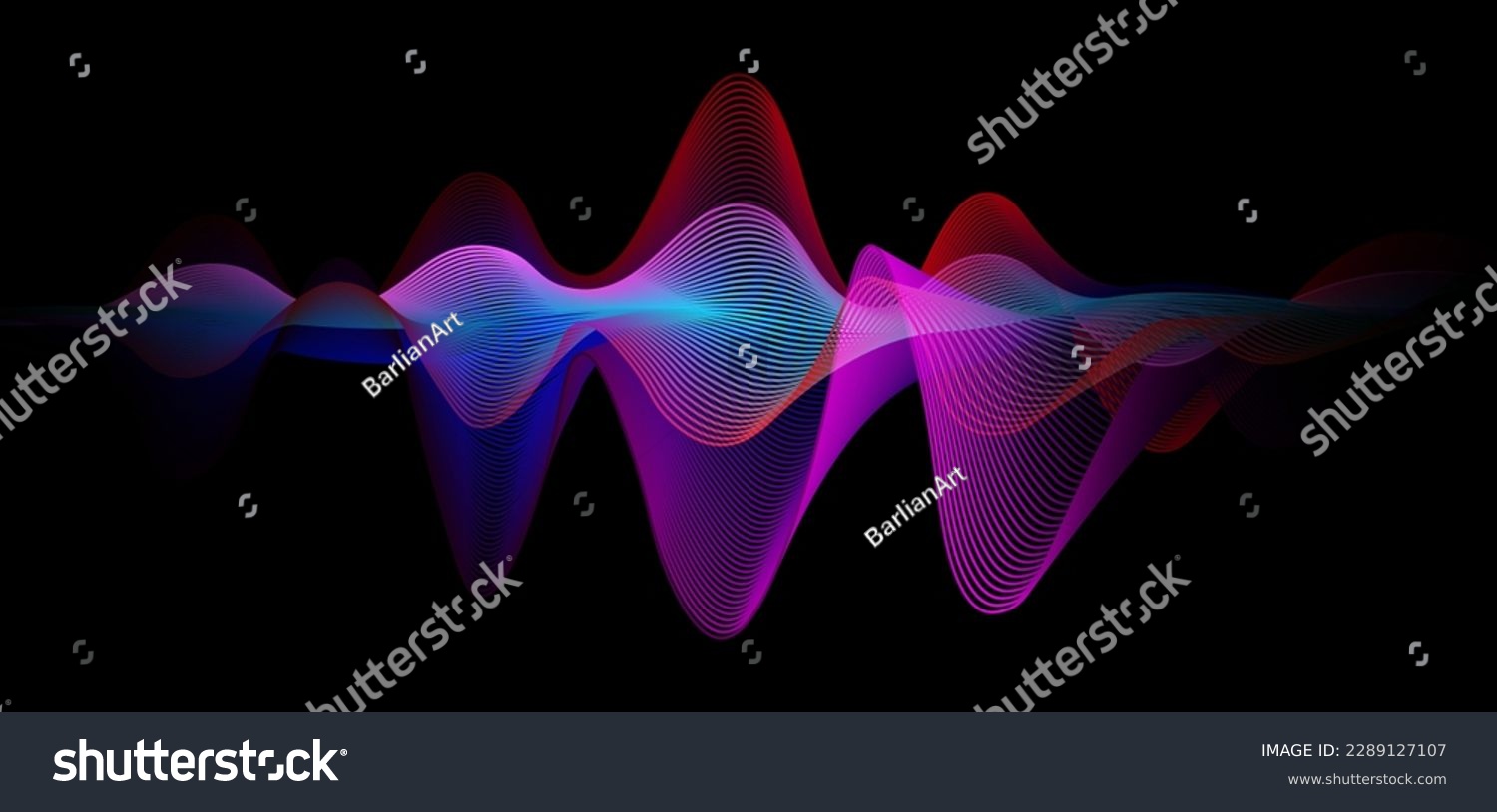 Music equalizer sound wave illustration vector. #2289127107