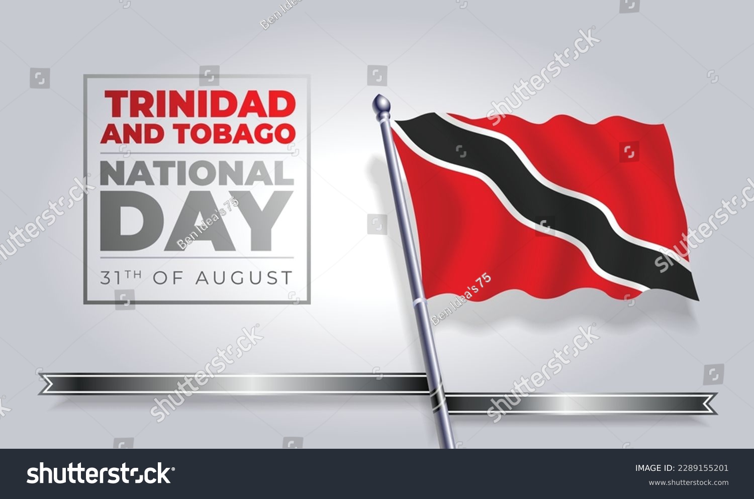 Happy Independence Day Trinidad And Tobago Royalty Free Stock Vector 2289155201 5139