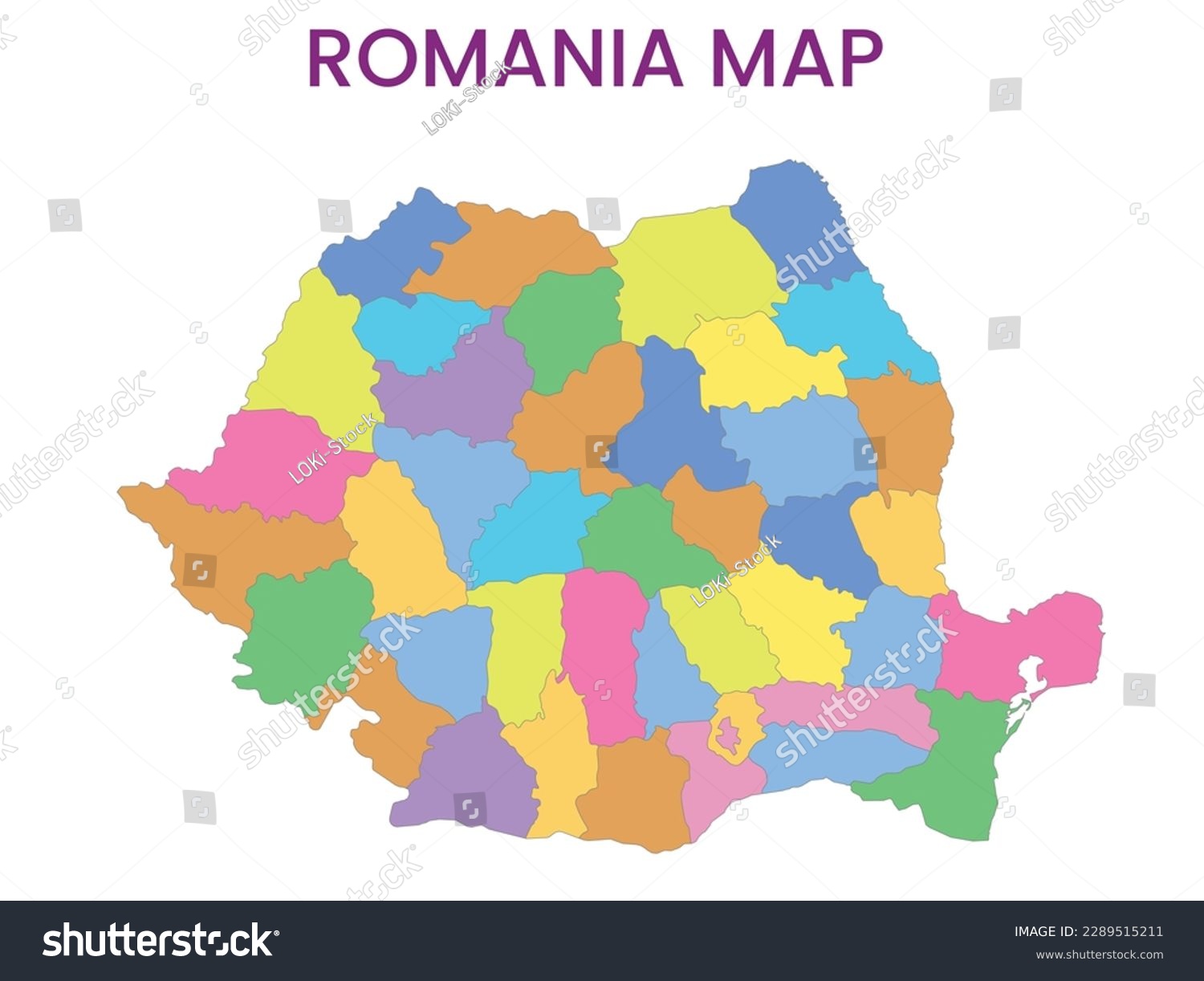 High Detailed Map Of Romania Outline Map Of Royalty Free Stock   Avopix 2289515211 