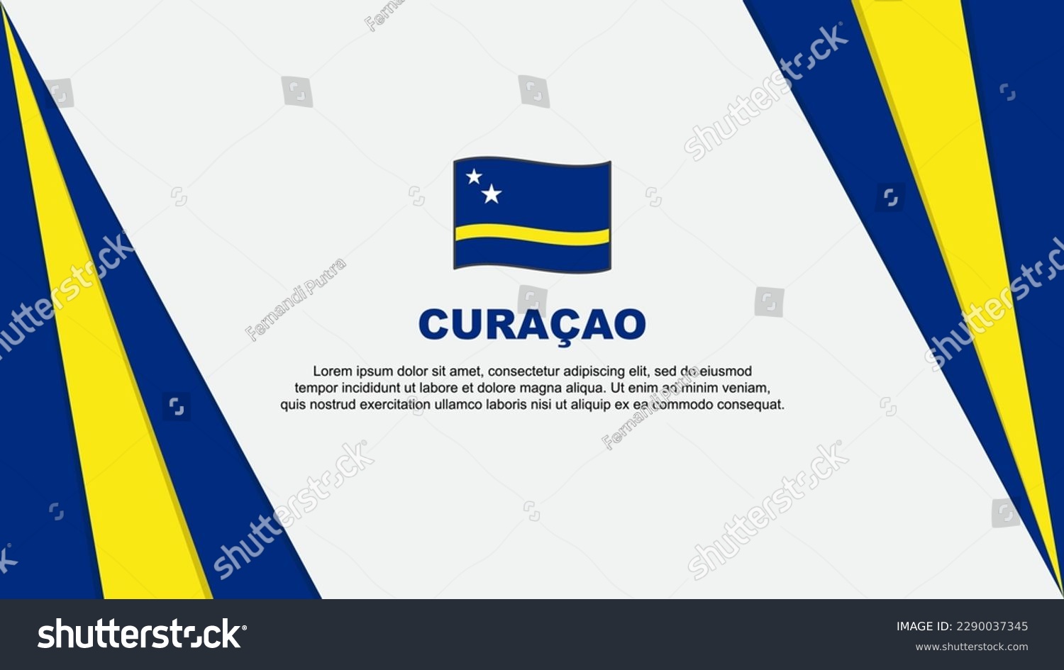 Curacao Flag Abstract Background Design Template - Royalty Free Stock ...