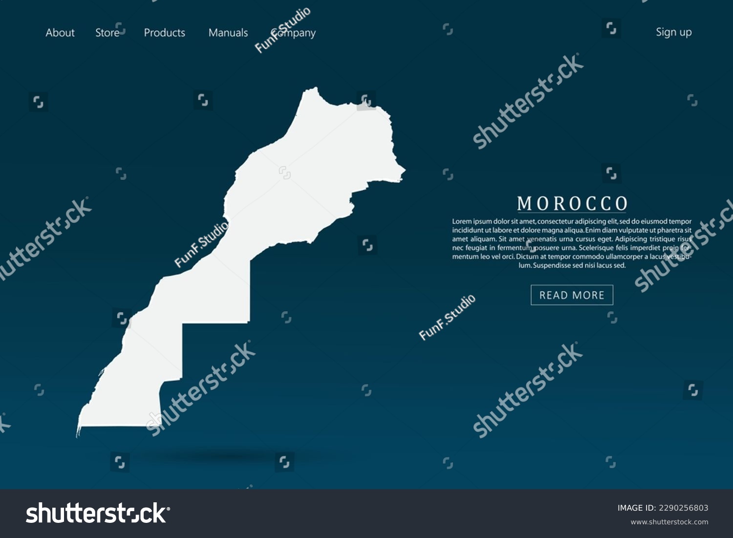 Morocco Map - World map international vector - Royalty Free Stock ...