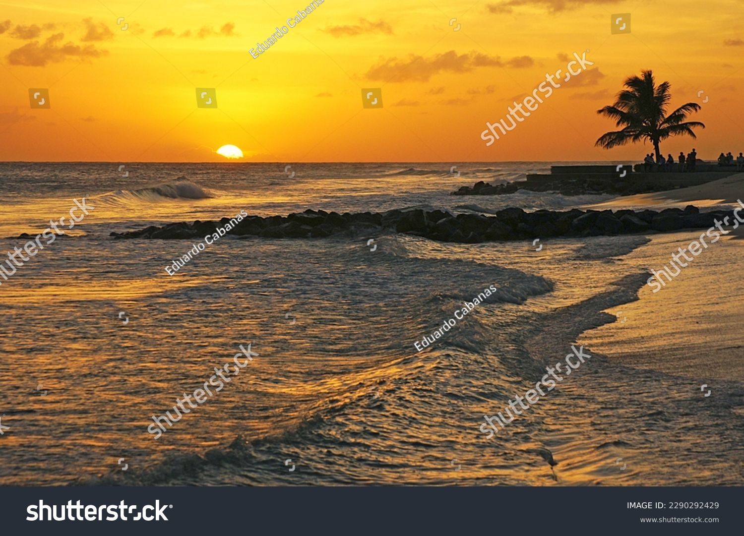 Sunset at Hastings Beach - Barbados Island #2290292429