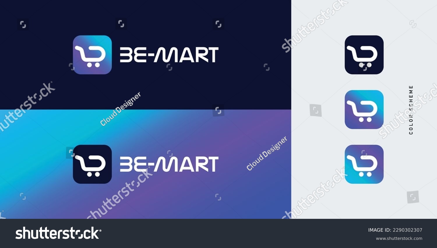 Letter B Mart Logo Design. Letter B For Shopping - Royalty Free Stock ...