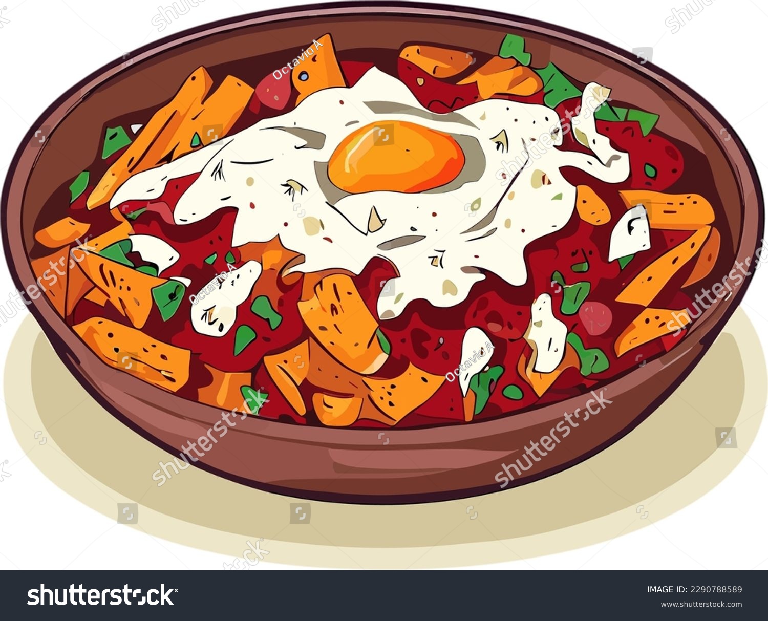 Chilaquiles plate dish, mexican food, tortillas - Royalty Free Stock ...