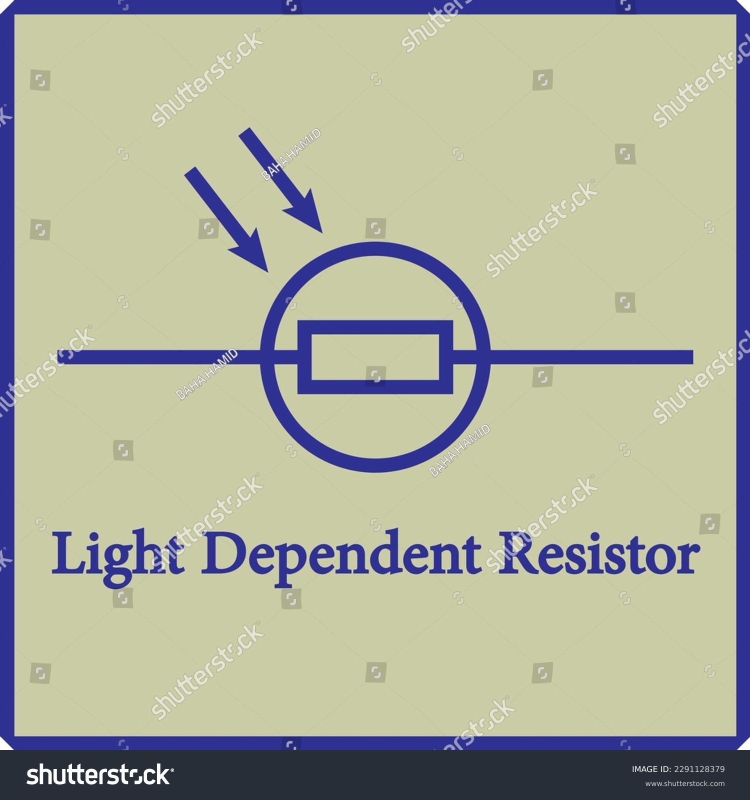 Light Dependent Resistor Ldr Symbol Vector Royalty Free Stock Vector