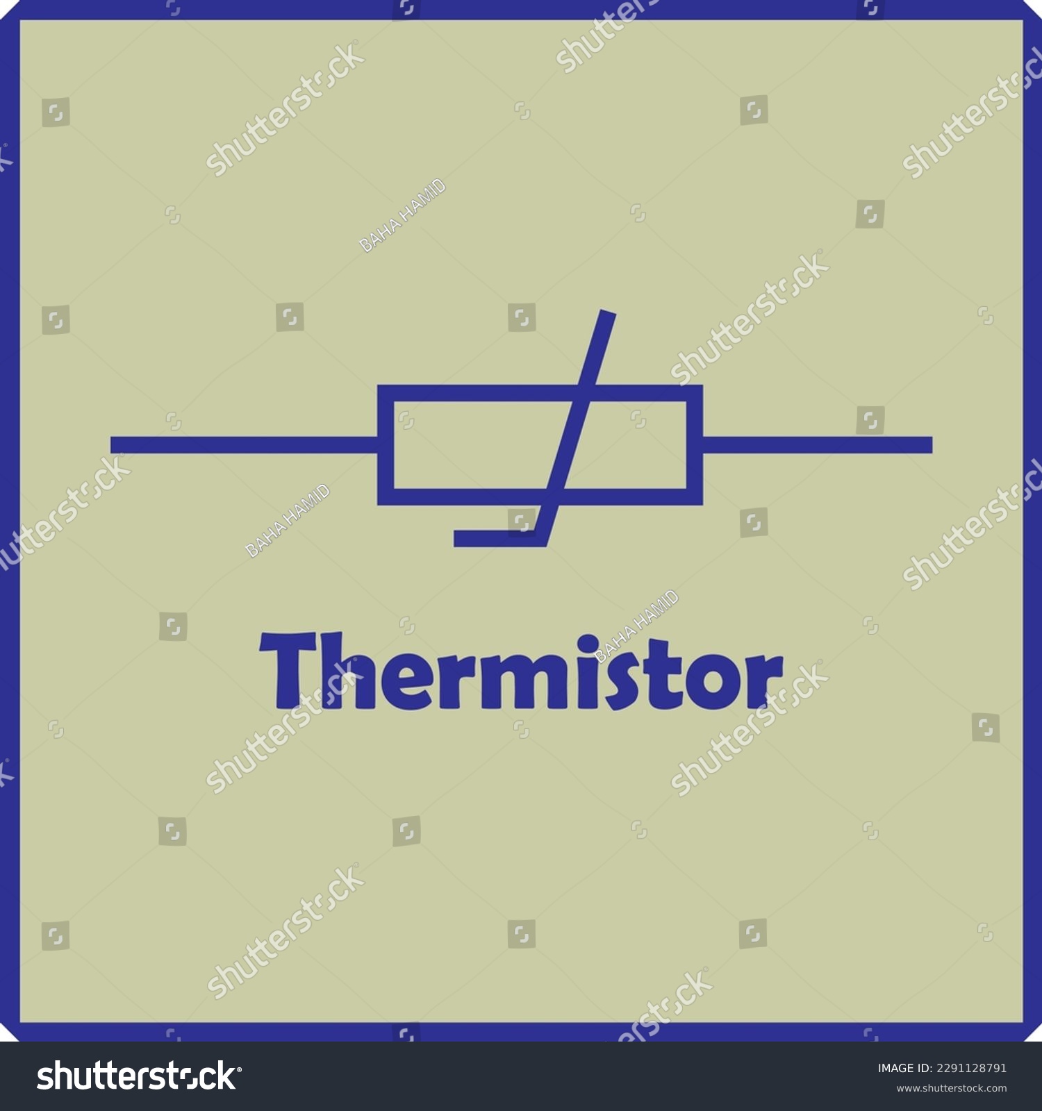 Thermistor Symbol Vector Image Illustration Royalty Free Stock Vector