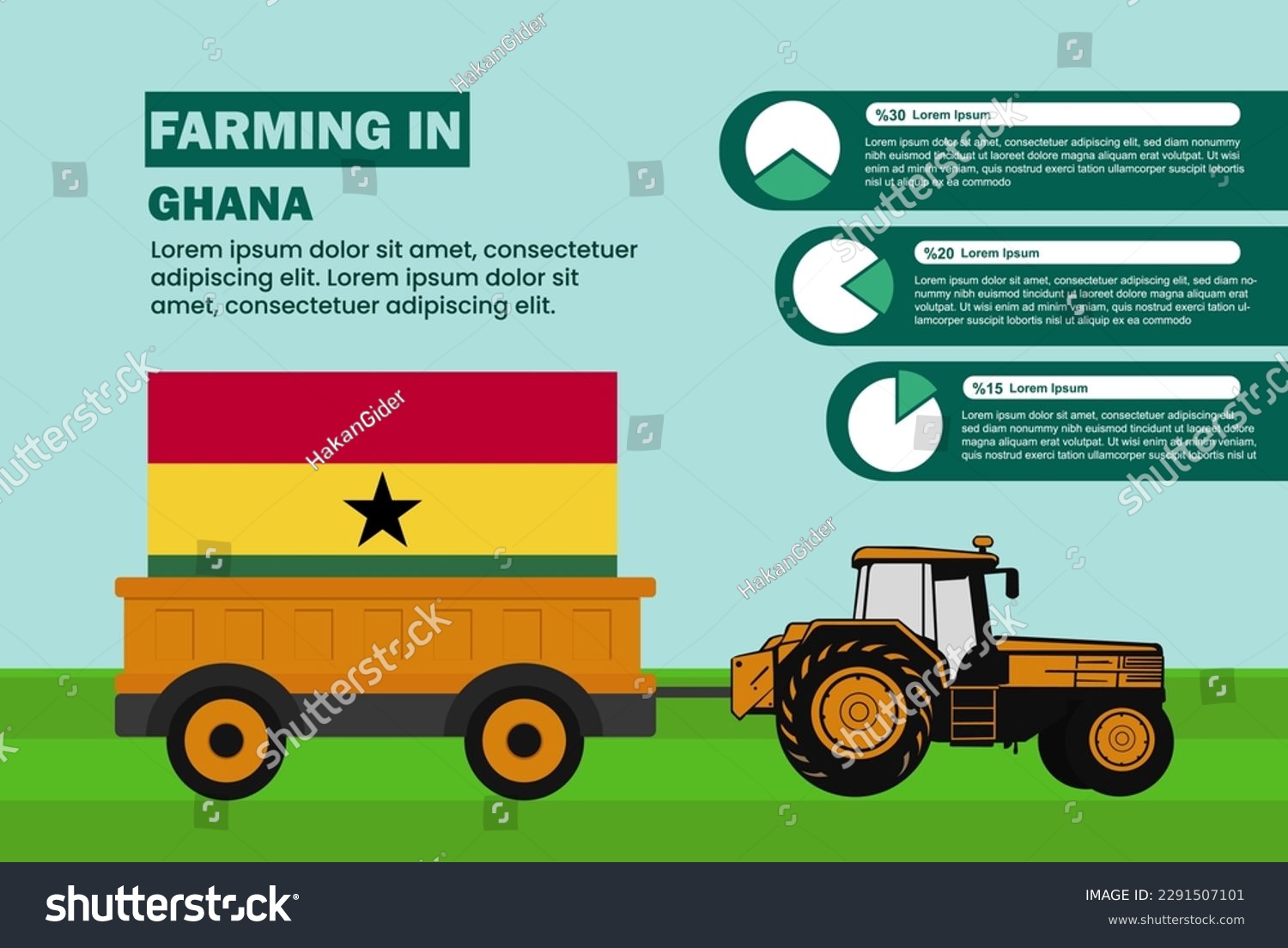 Farming industry in Ghana, pie chart - Royalty Free Stock Vector ...