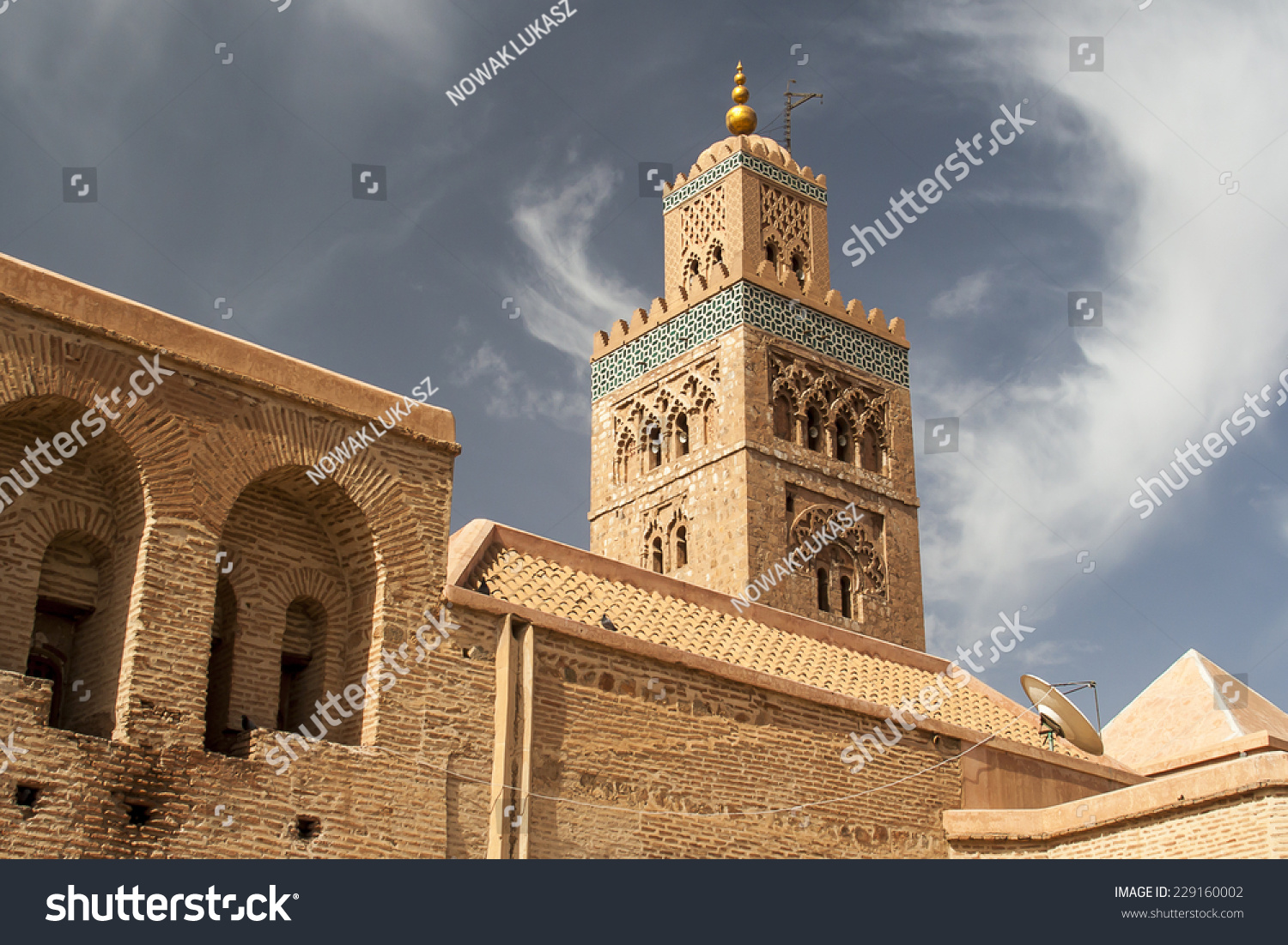 MARRAKECH, MOROCCO - CIRCA SEPTEMBER 2014: Koutoubia Mosque circa September 2014 in Marrakech. #229160002