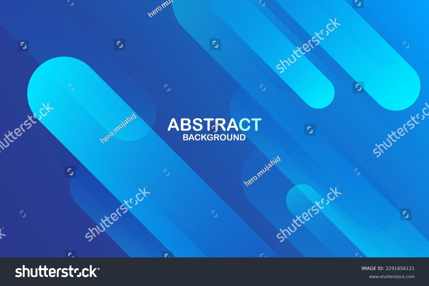 Abstract blue background with diagonal lines. Dynamic shapes composition. Vector illustration #2291656121