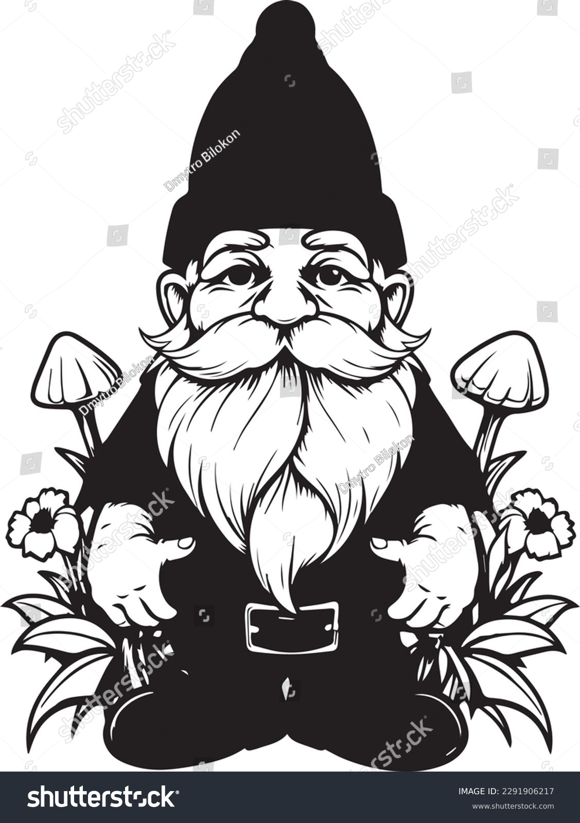 Garden Gnomes Vector Illustration Svg Royalty Free Stock Vector 2291906217 