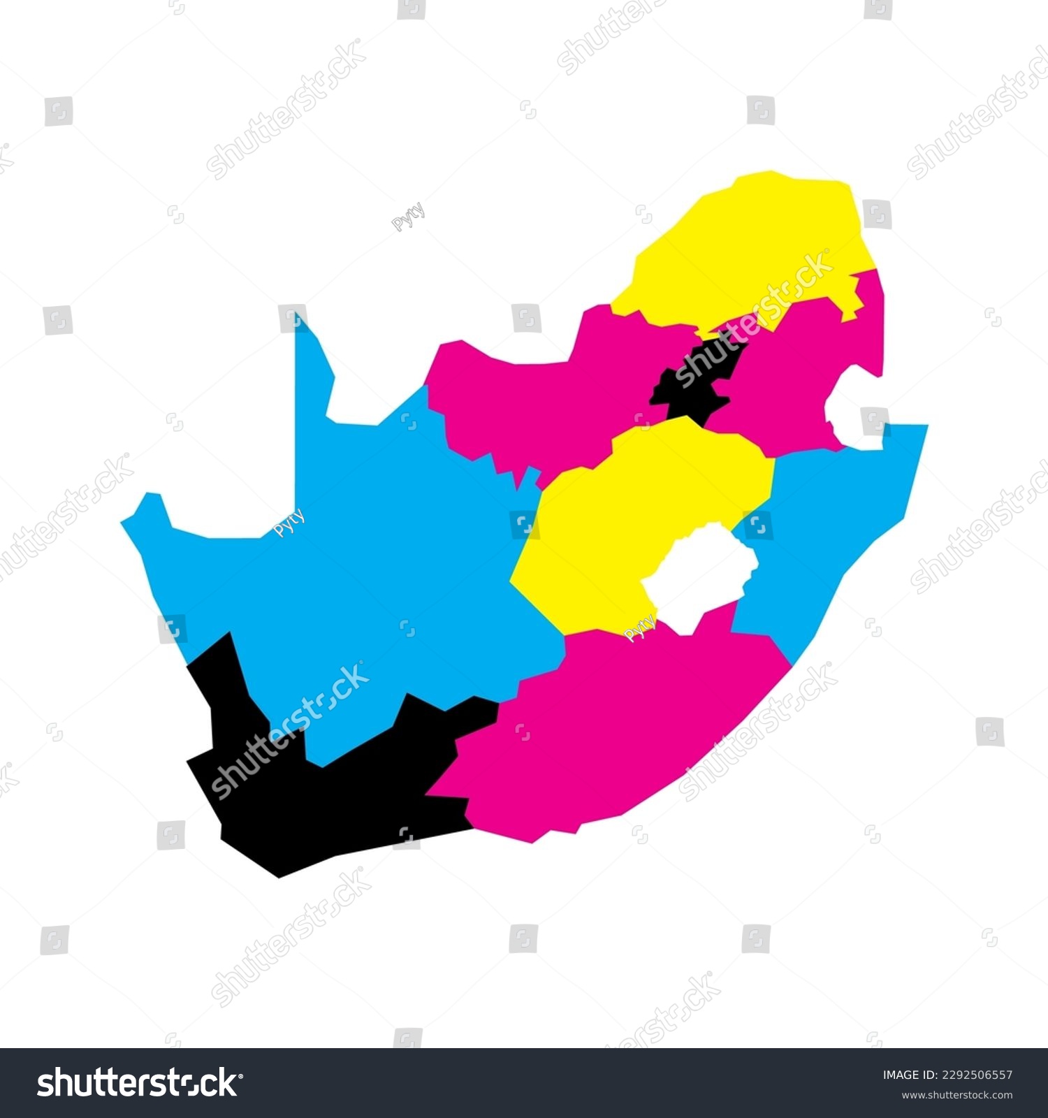 South Africa Political Map Of Administrative Royalty Free Stock Vector 2292506557 1439