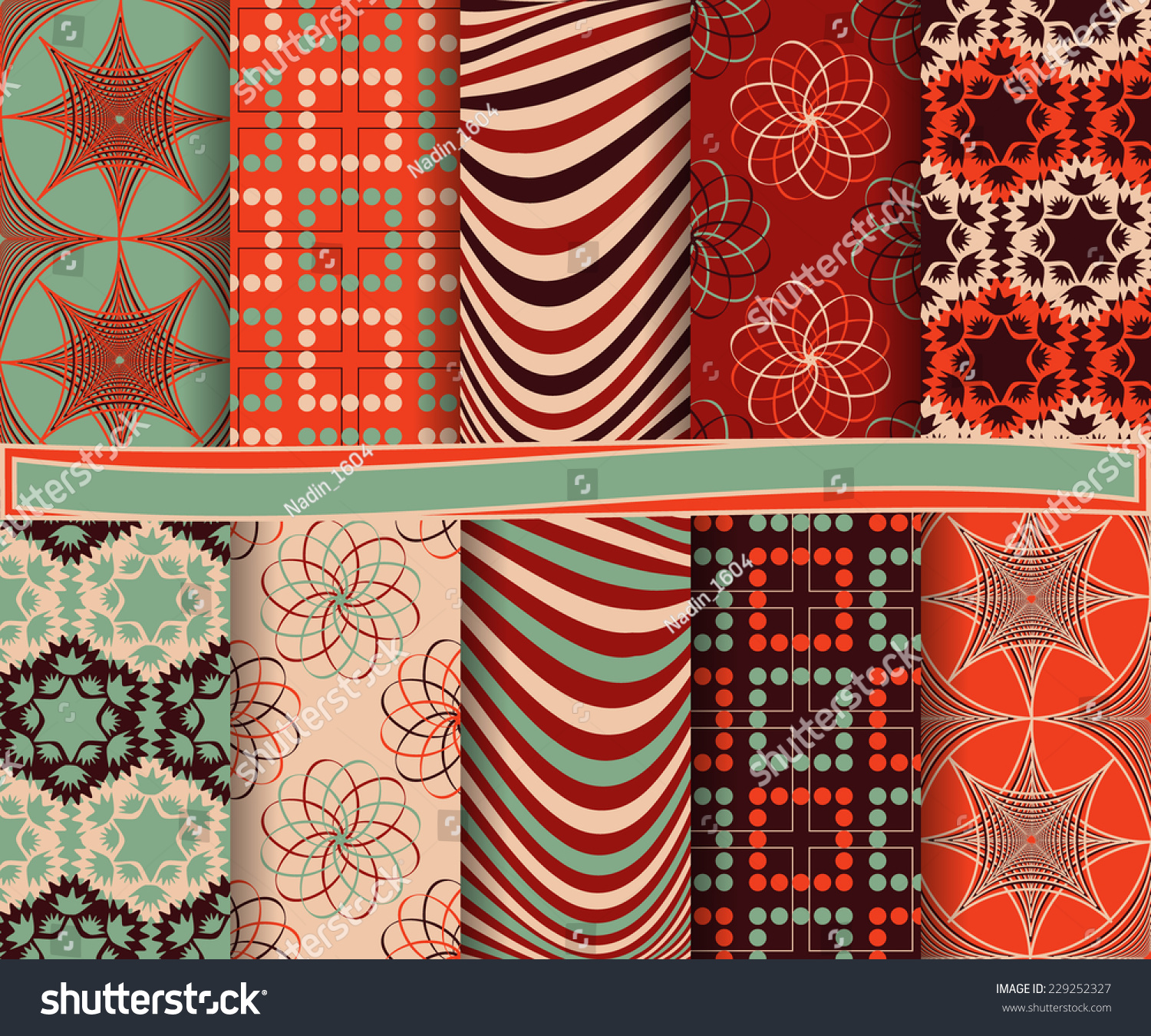 set of  abstract vector paper for scrapbook  #229252327