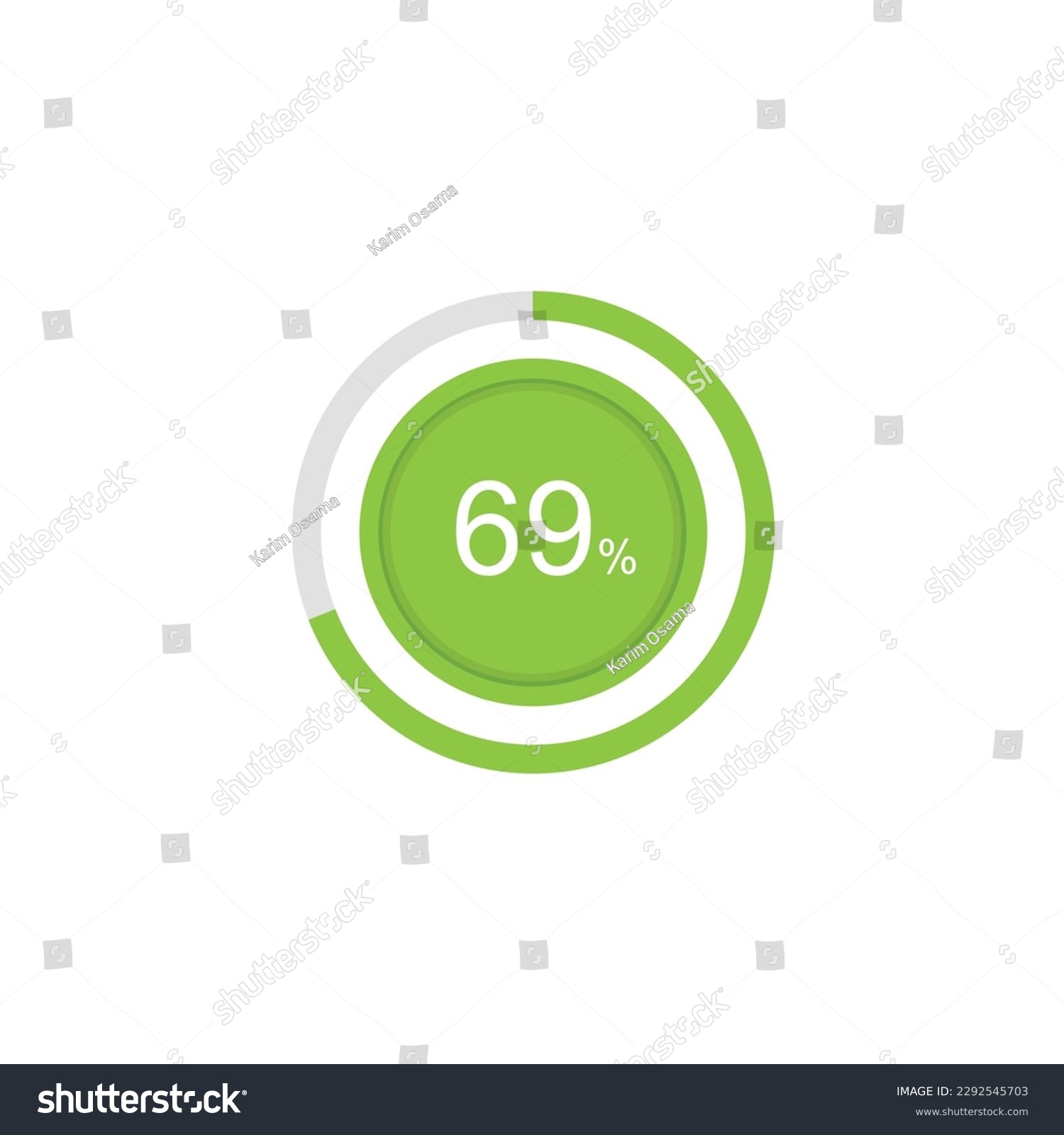 69% circle diagrams Infographics vector, 69 - Royalty Free Stock Vector