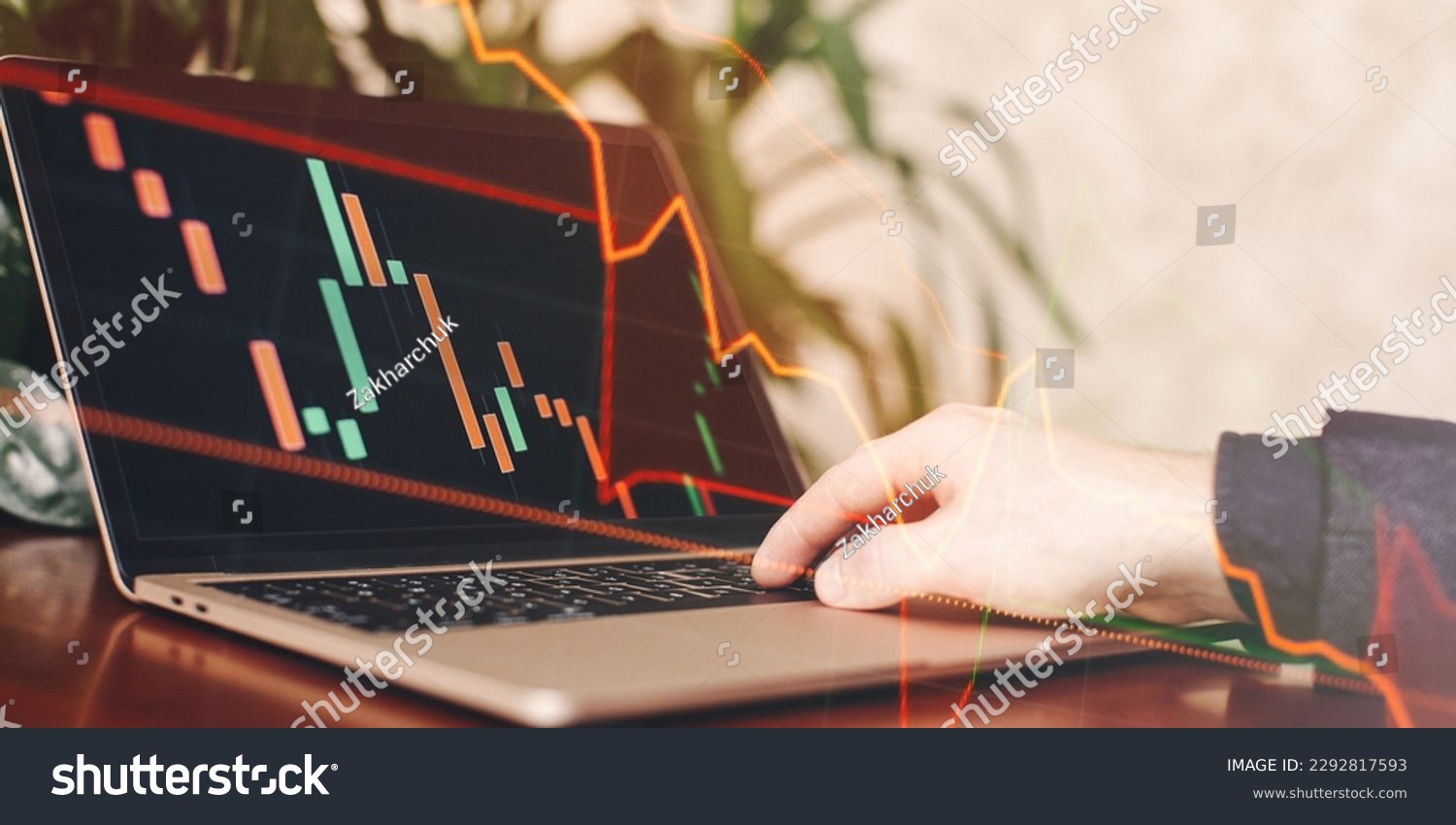 Stock market or forex trading graph and candlestick chart suitable for financial investment #2292817593