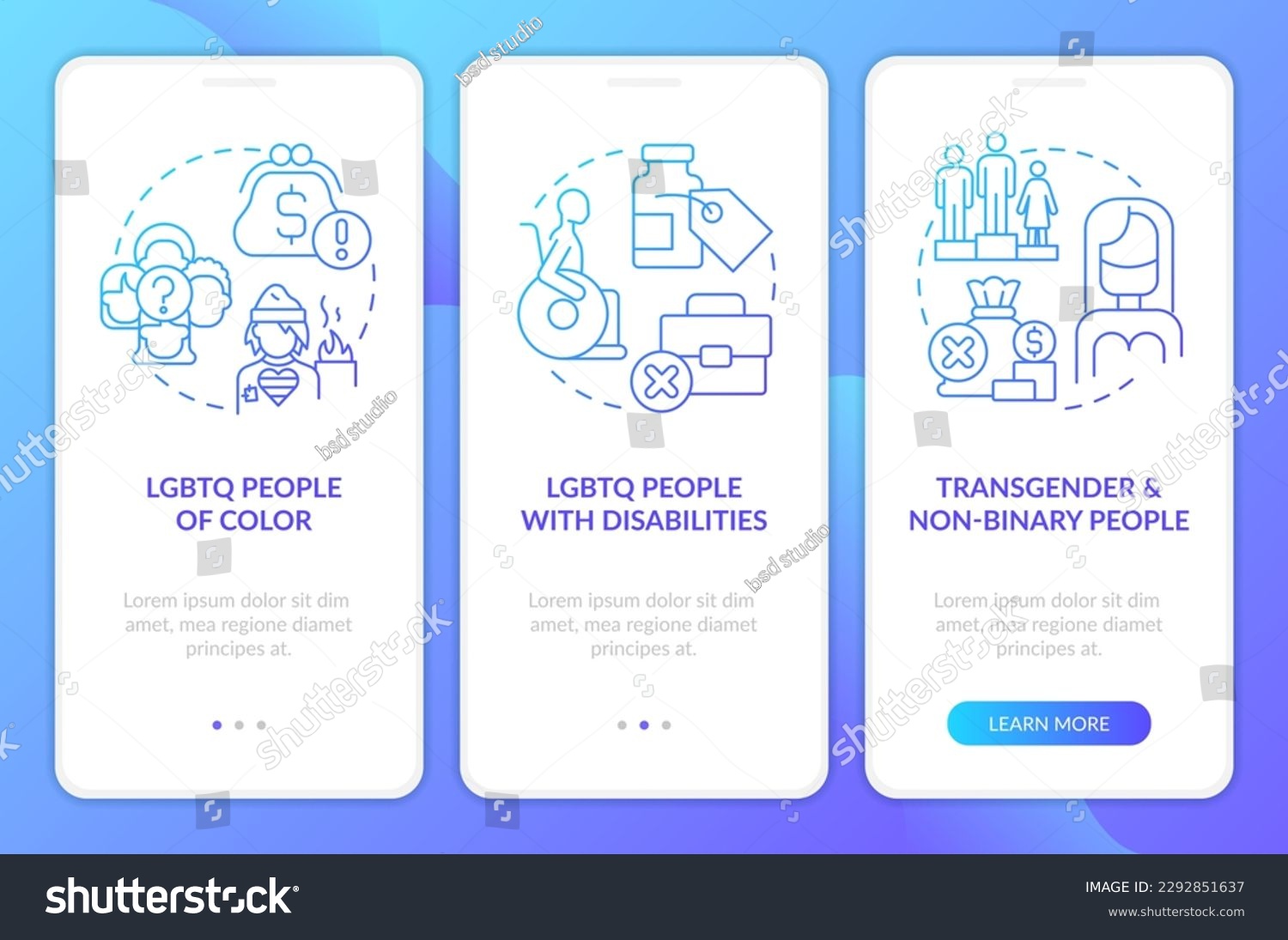 Barriers for different LGBTQ groups blue - Royalty Free Stock Vector ...