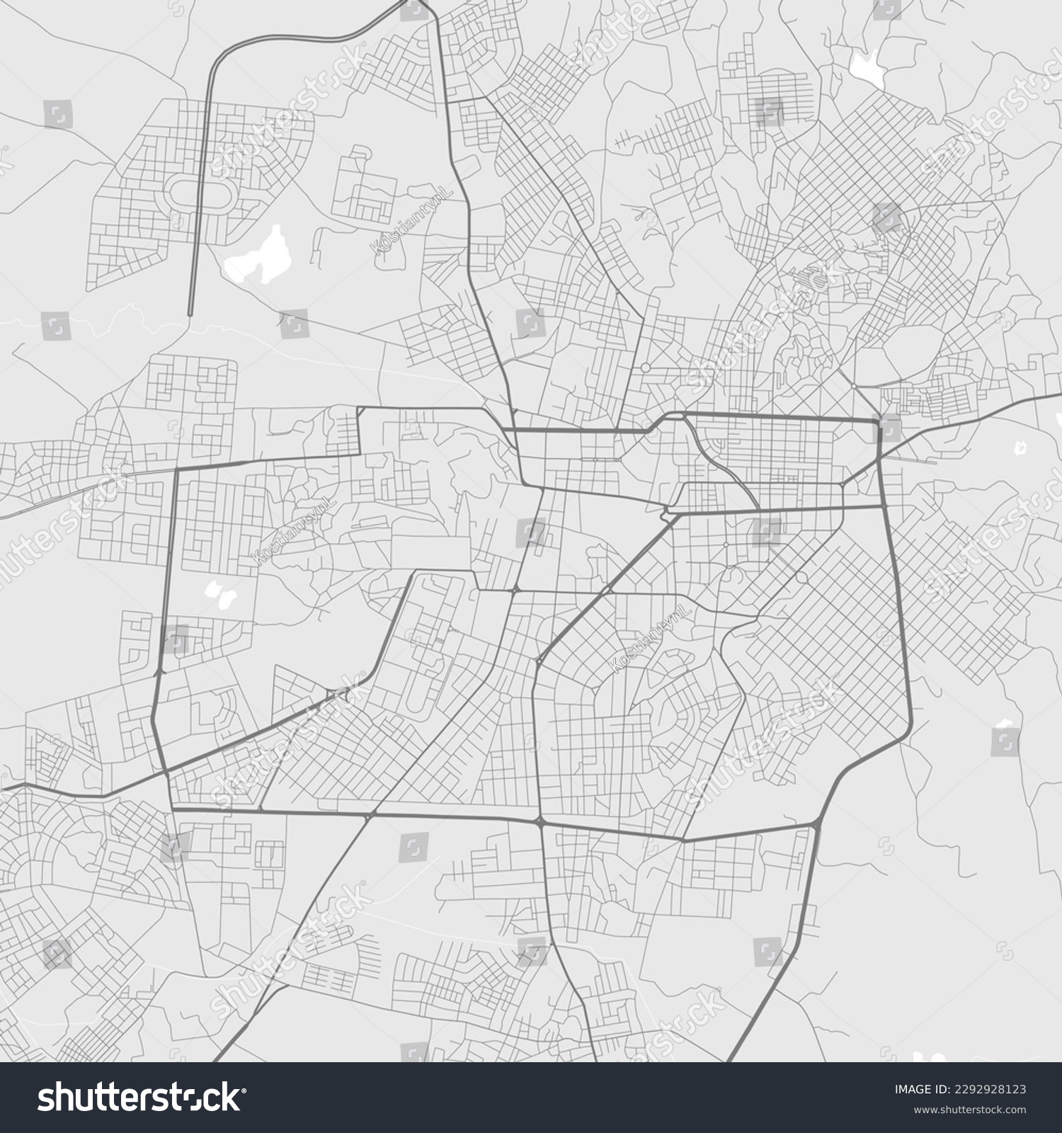 Map of Asmara city, Eritrea. Urban black and - Royalty Free Stock ...