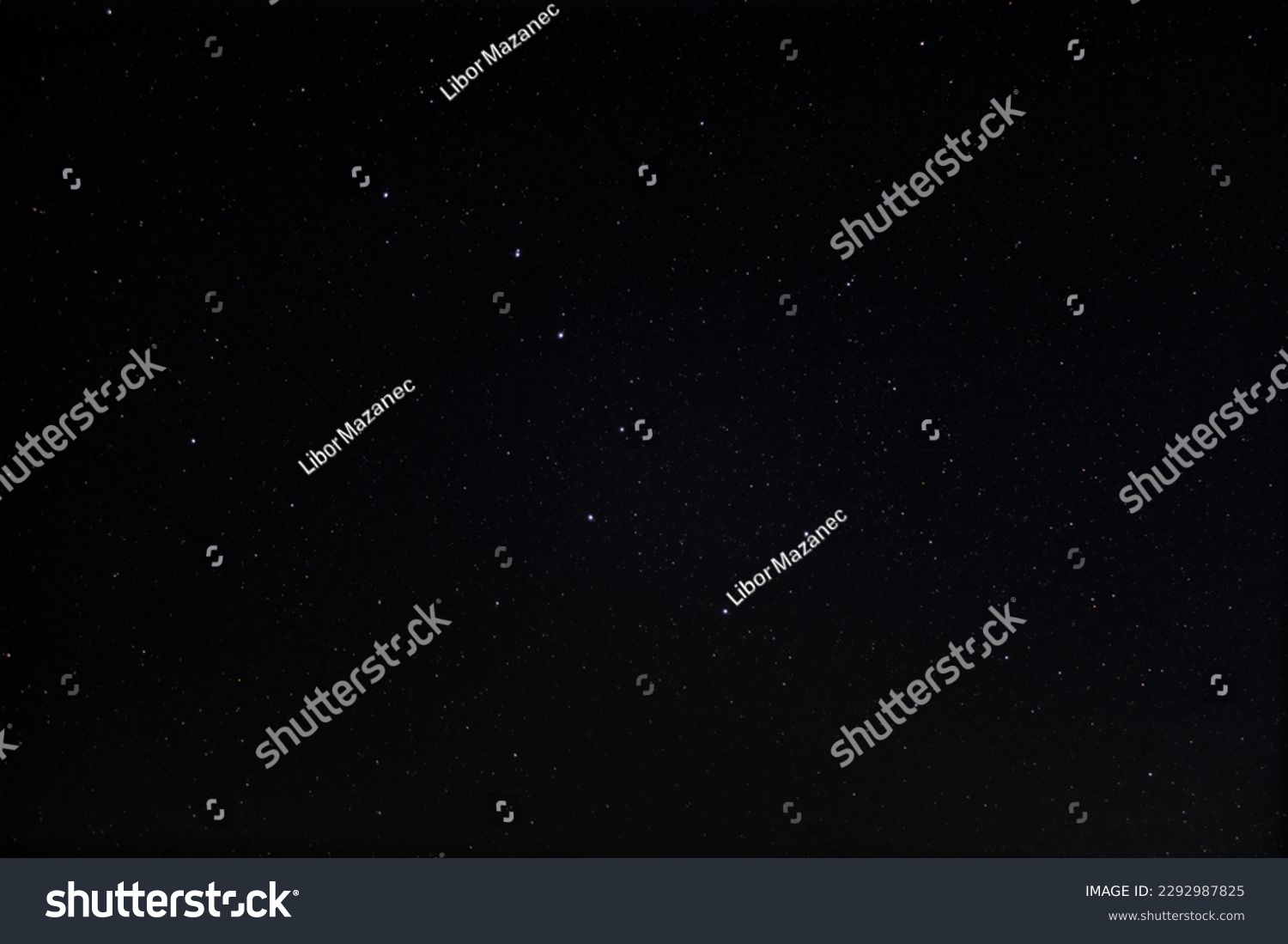 Big Dipper constellation, part of the Ursa Major. Central Czechia, Night sky at the late April #2292987825