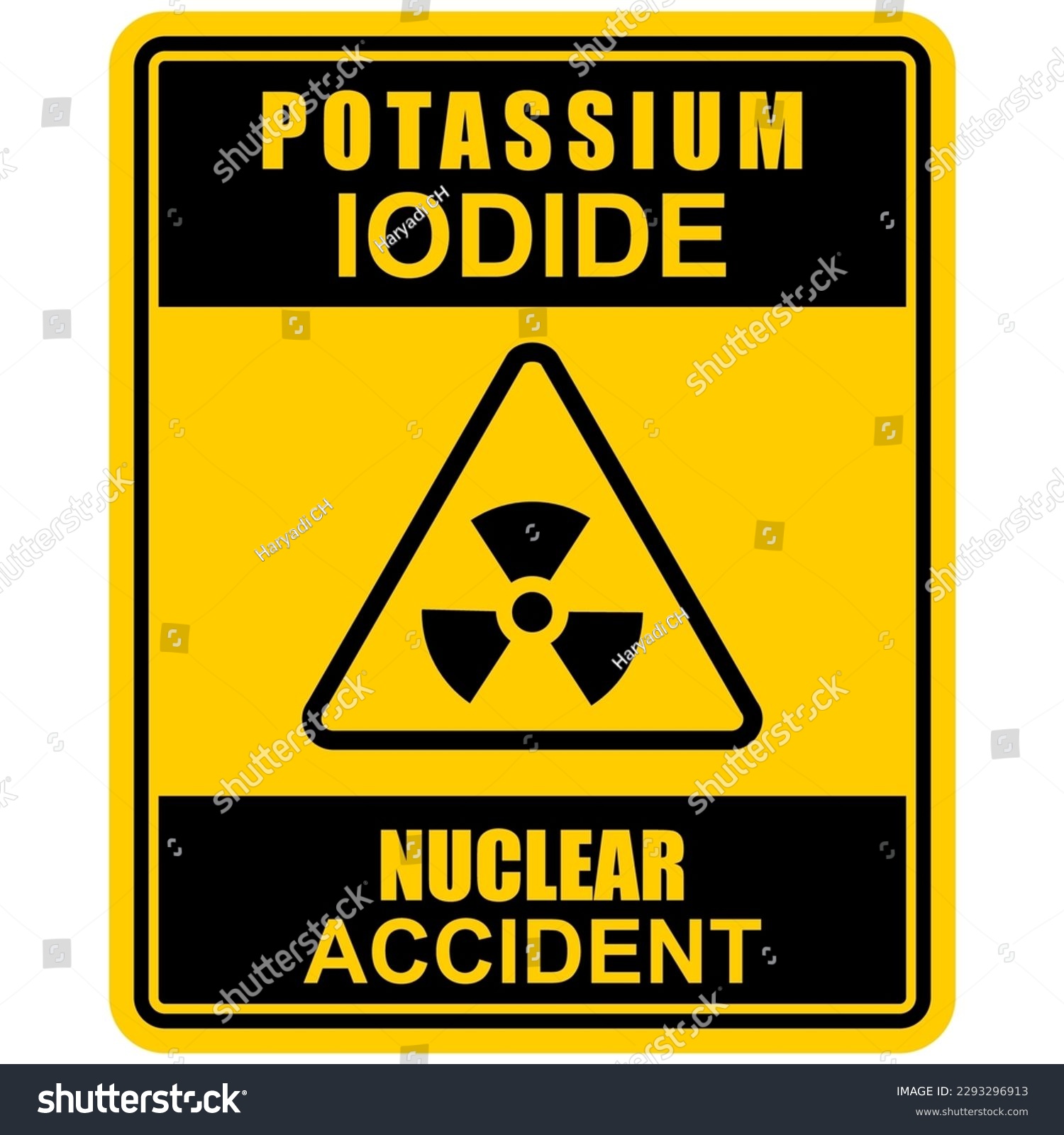 Potassium IODIDE, nuclear accident, poster - Royalty Free Stock Vector ...