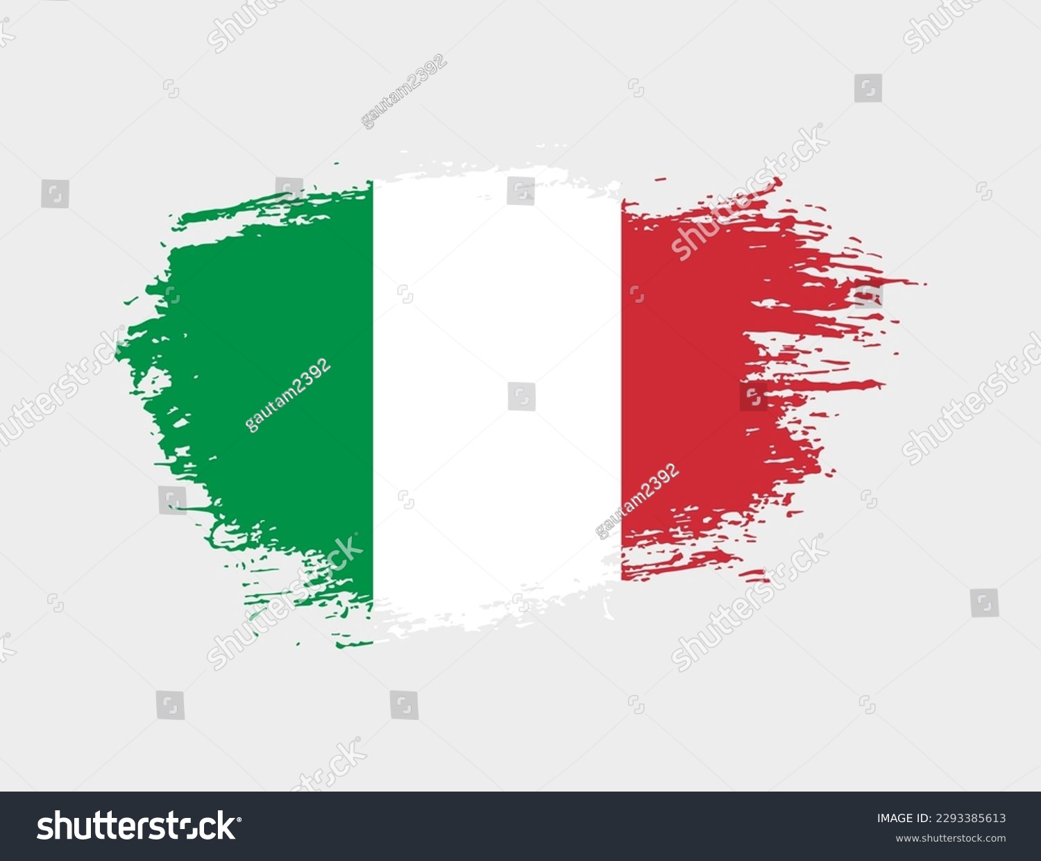 Classic brush stroke painted national Italy - Royalty Free Stock Vector ...