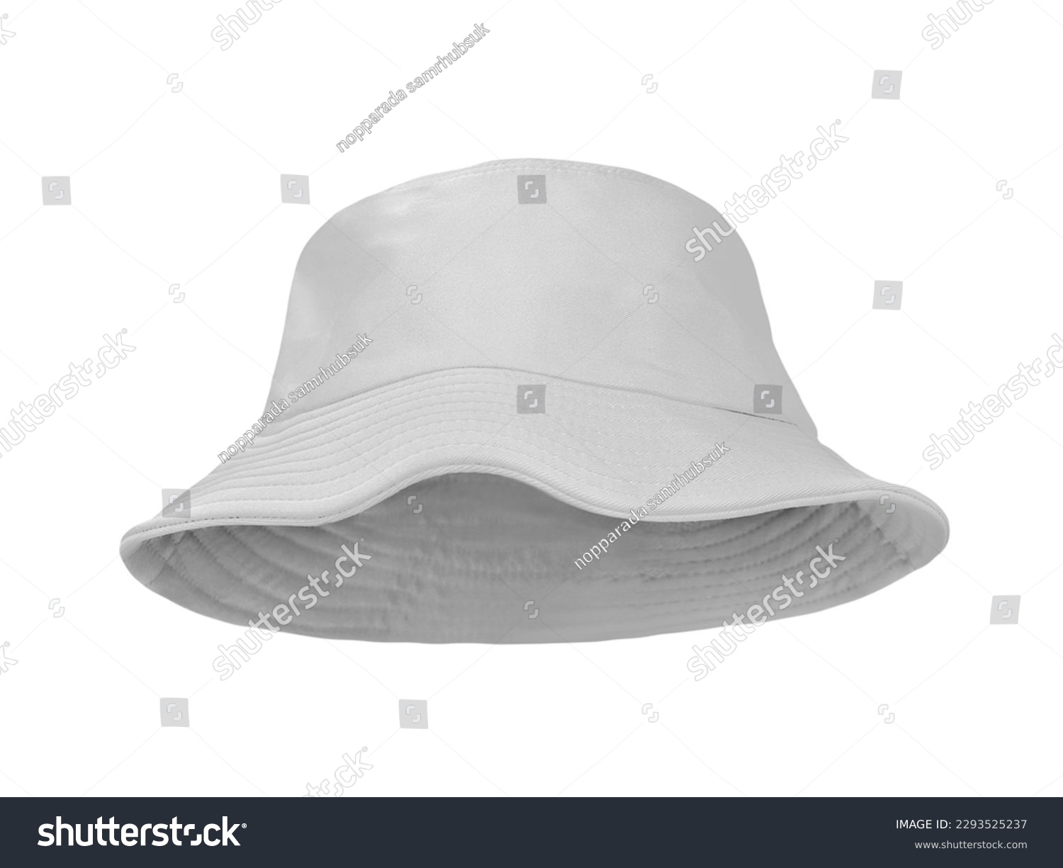 white bucket hat isolated on white #2293525237