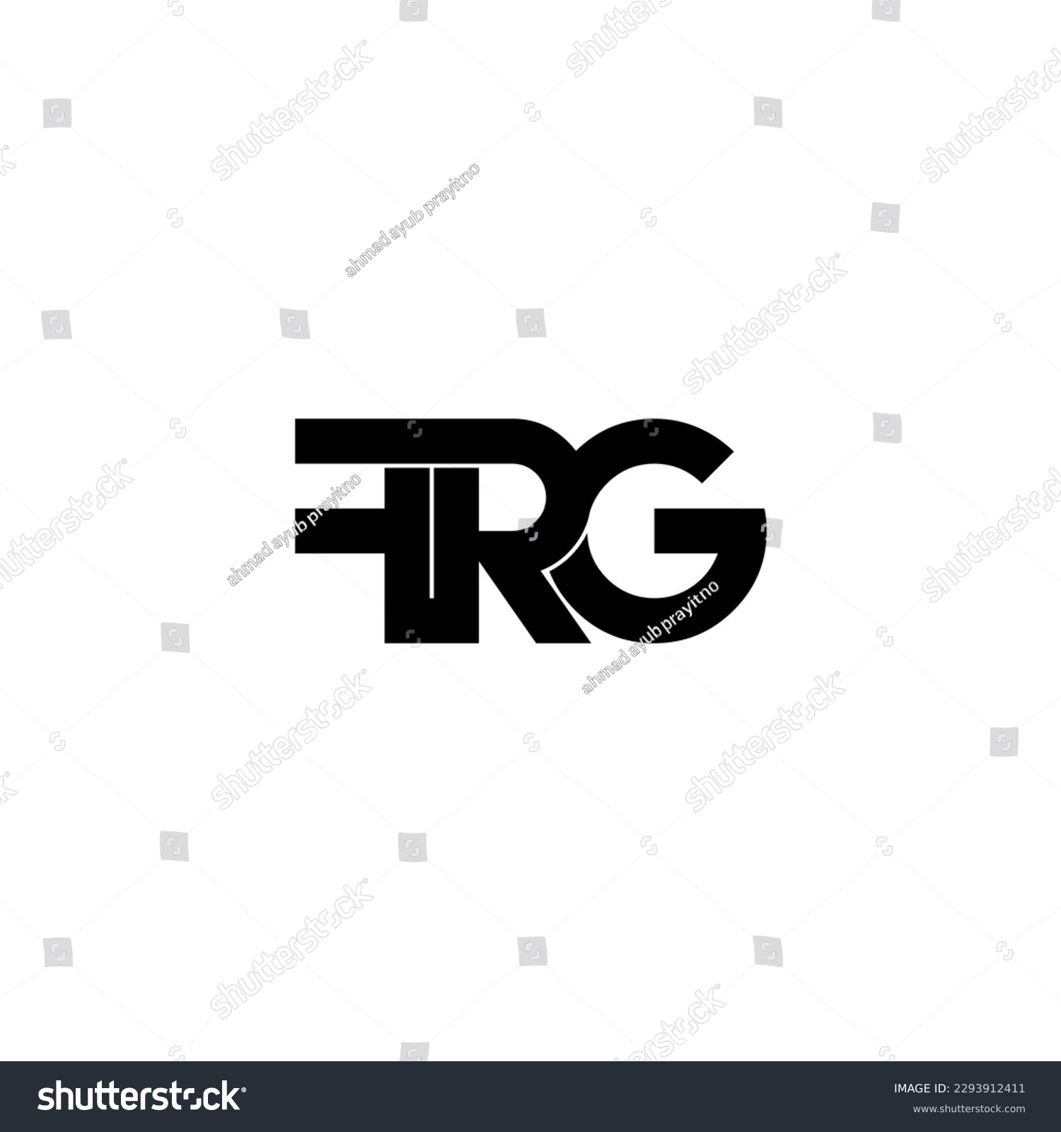 Frg Typography Letter Monogram Logo Design - Royalty Free Stock Vector ...