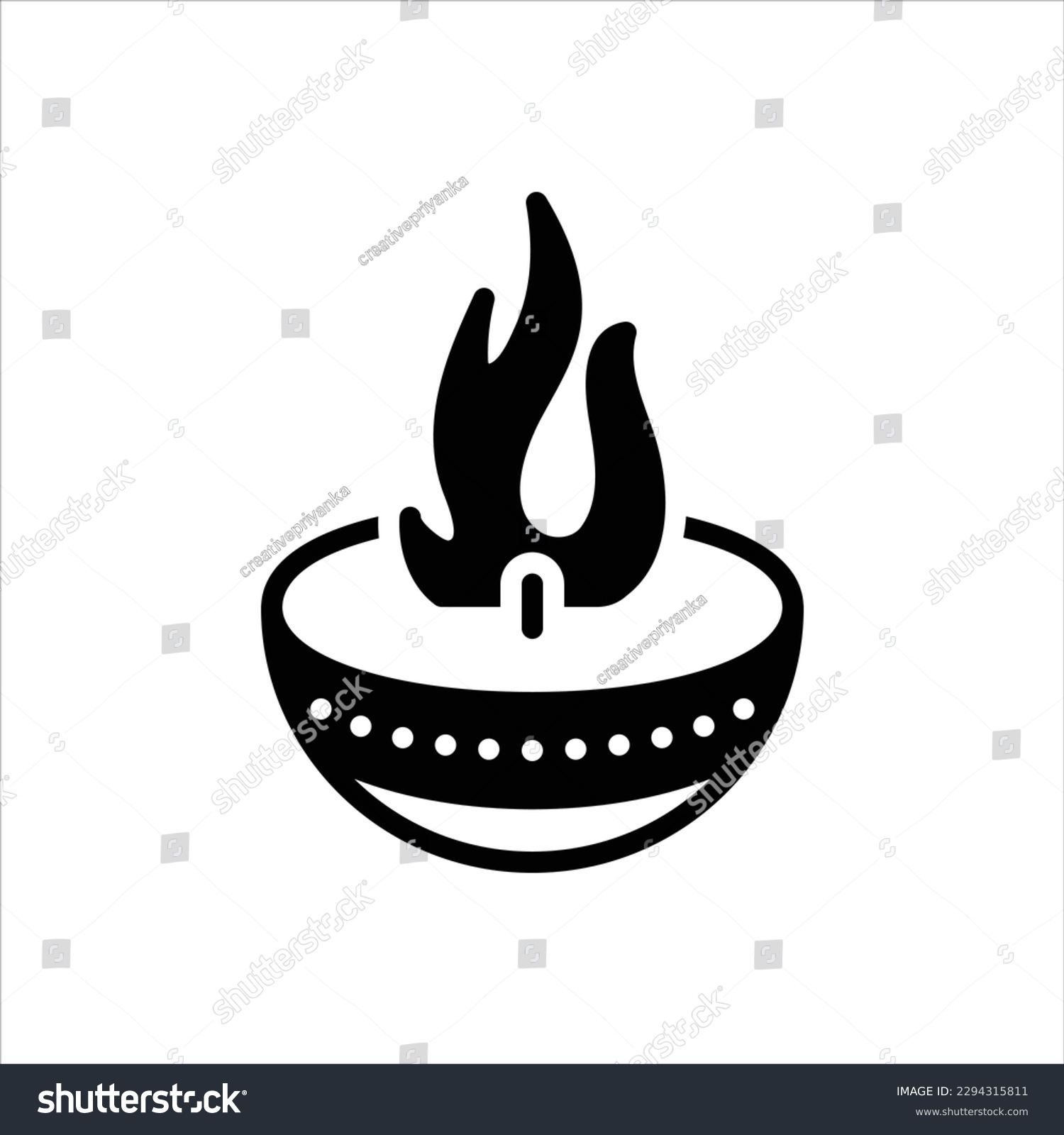 Vector black icon for lit - Royalty Free Stock Vector 2294315811 ...