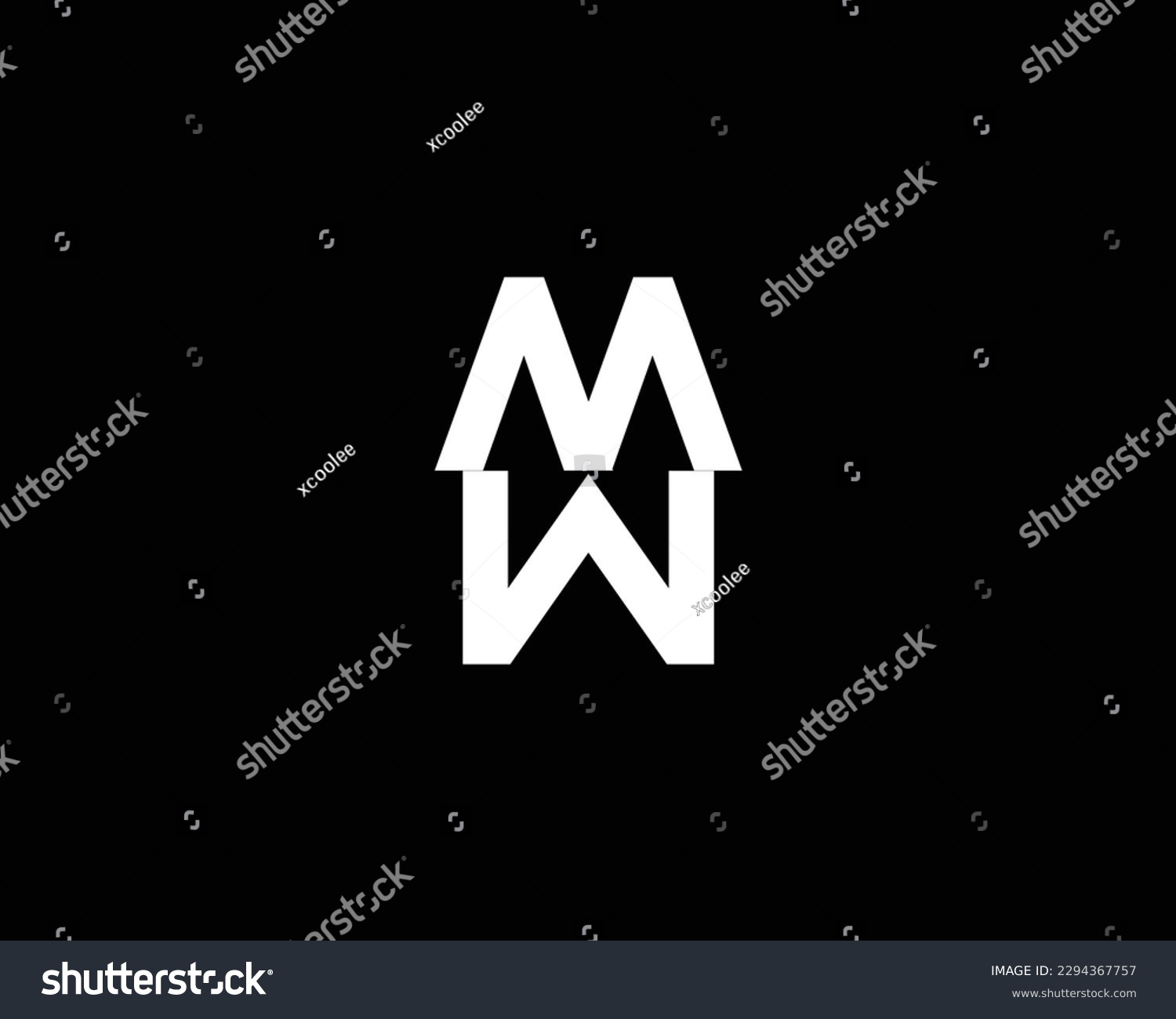 WM MW Logo design vector template - Royalty Free Stock Vector ...