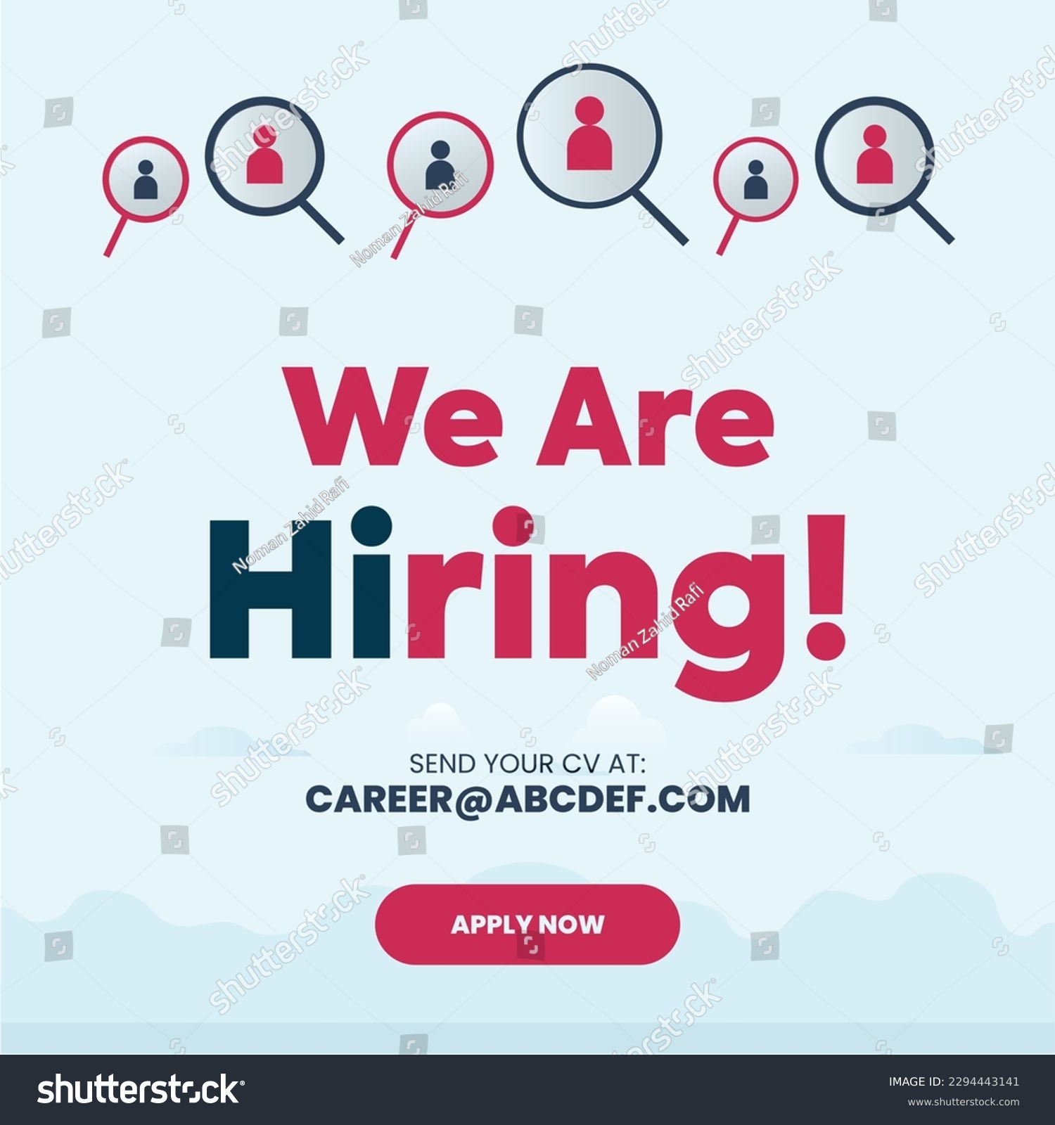 We are hiring. We are hiring poster with many - Royalty Free Stock ...