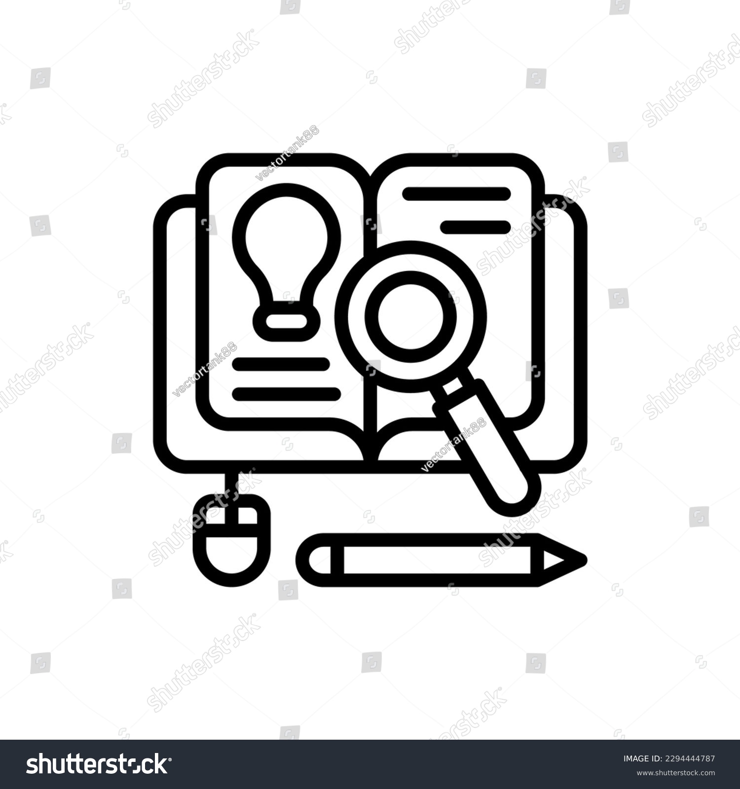 Search of Knowledge icon in vector. Illustration #2294444787