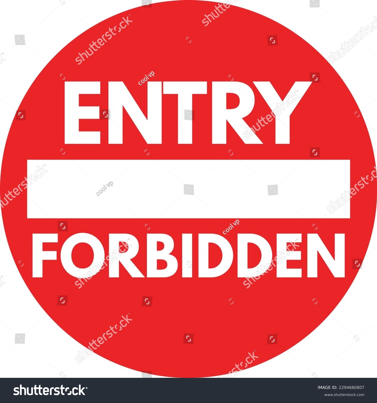 Entry Forbidden icon, red prohibition sign - Royalty Free Stock Vector ...