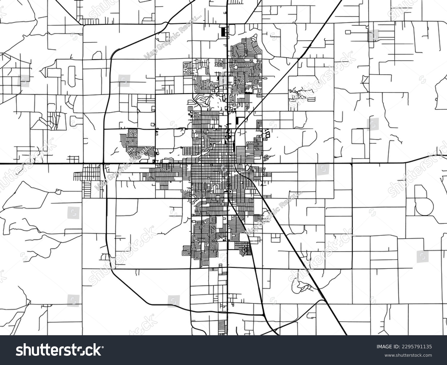 Vector city map of Roswell New Mexico in the - Royalty Free Stock ...