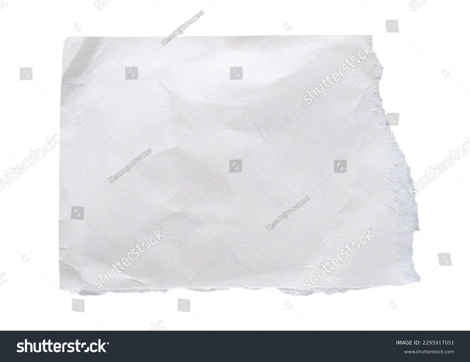 piece of white paper tear isolated on white background #2295917051
