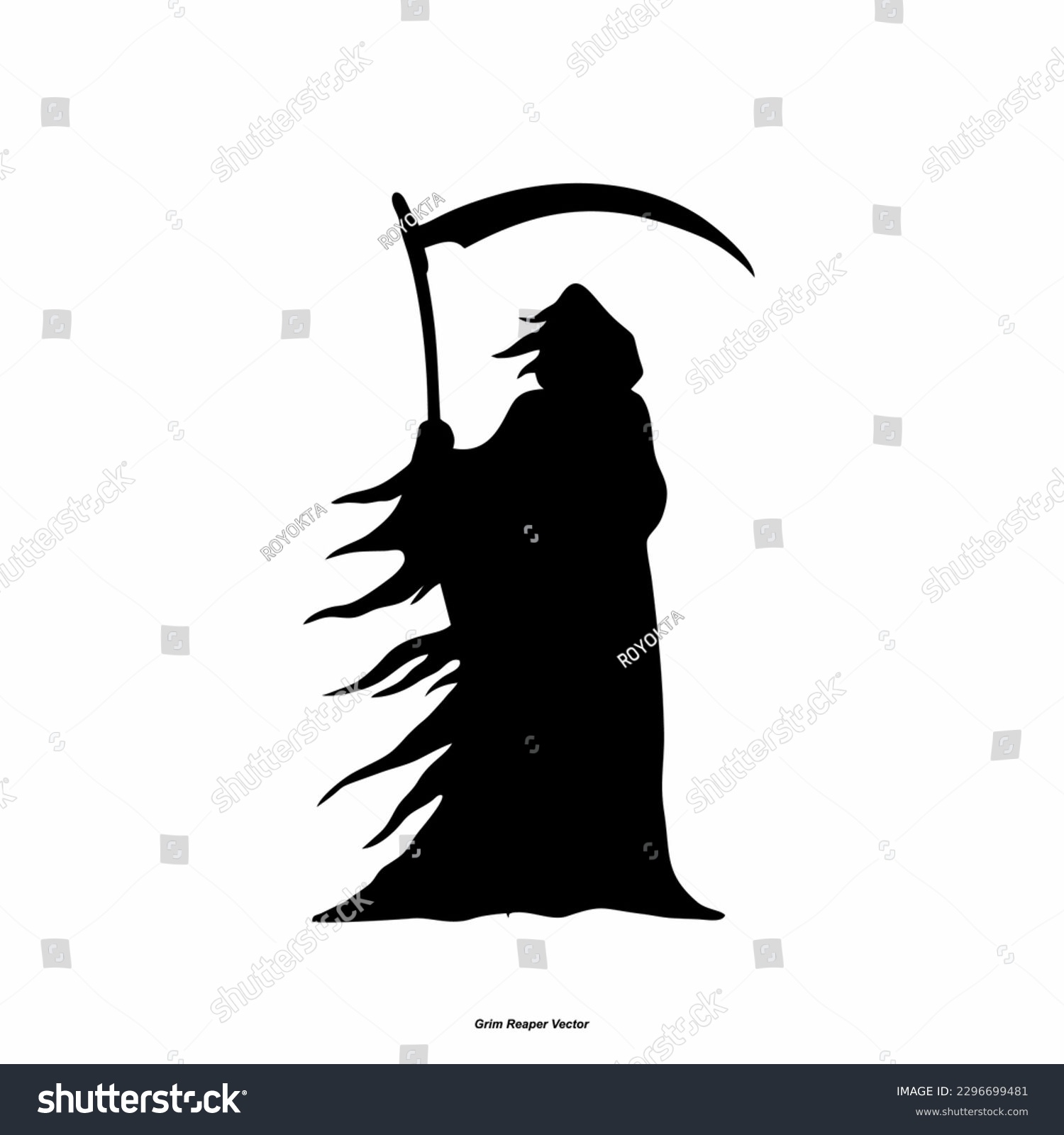 Grim Reaper silhouette. Angel of Death. death - Royalty Free Stock ...