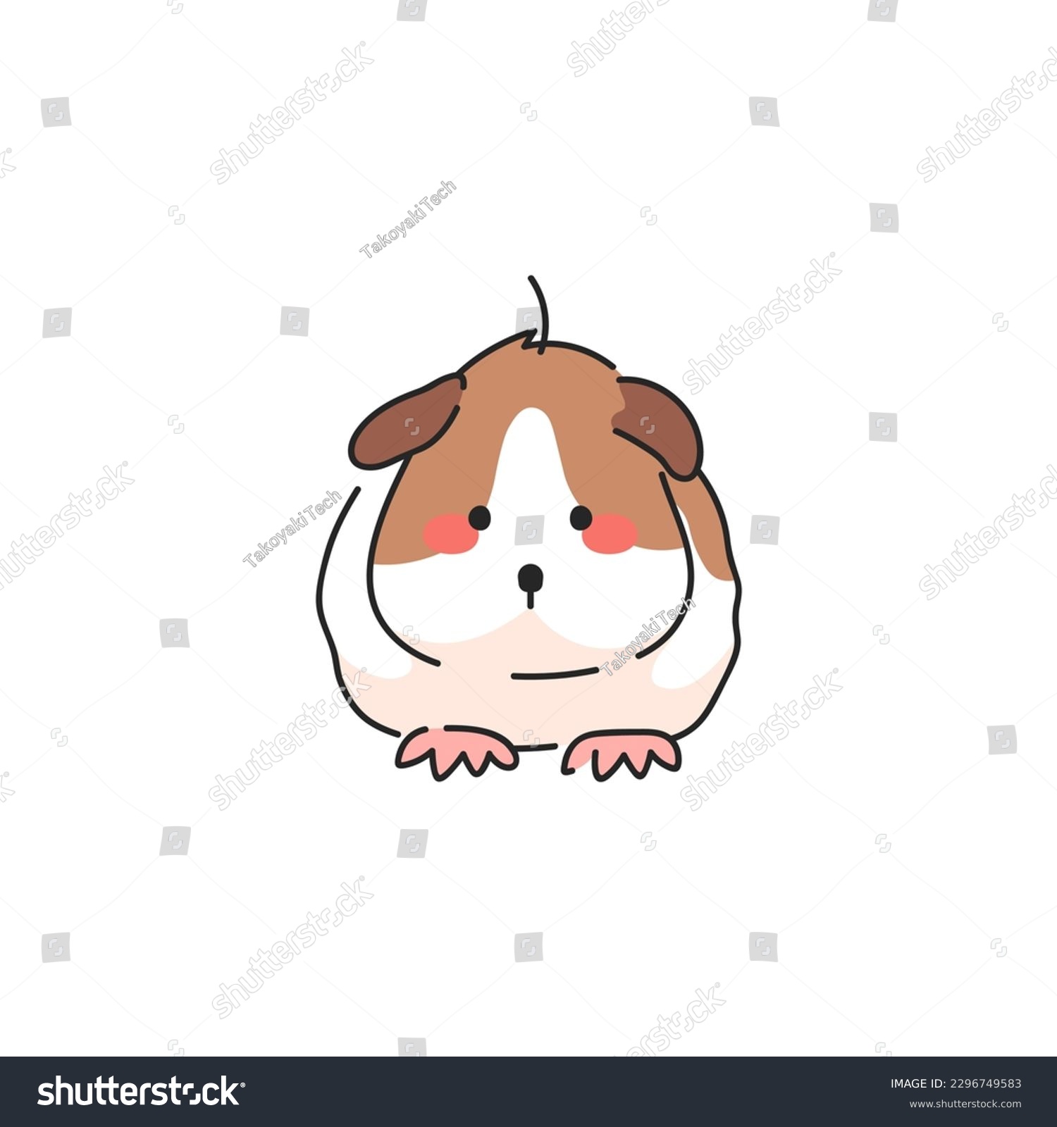 Cartoon Guinea Pig Vector Illustration - Royalty Free Stock Vector ...