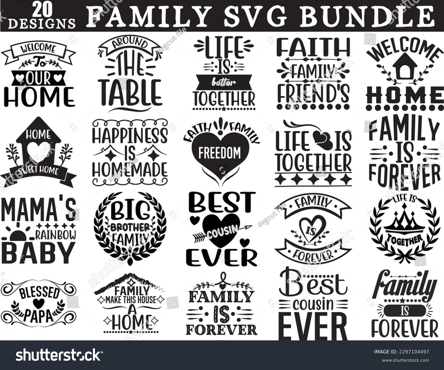 Family svg bundle, Family svg design - Royalty Free Stock Vector ...