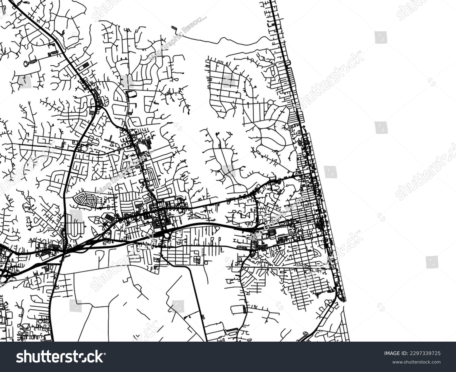 Vector City Map Of Virginia Beach Virginia In Royalty Free Stock Vector Avopix Com