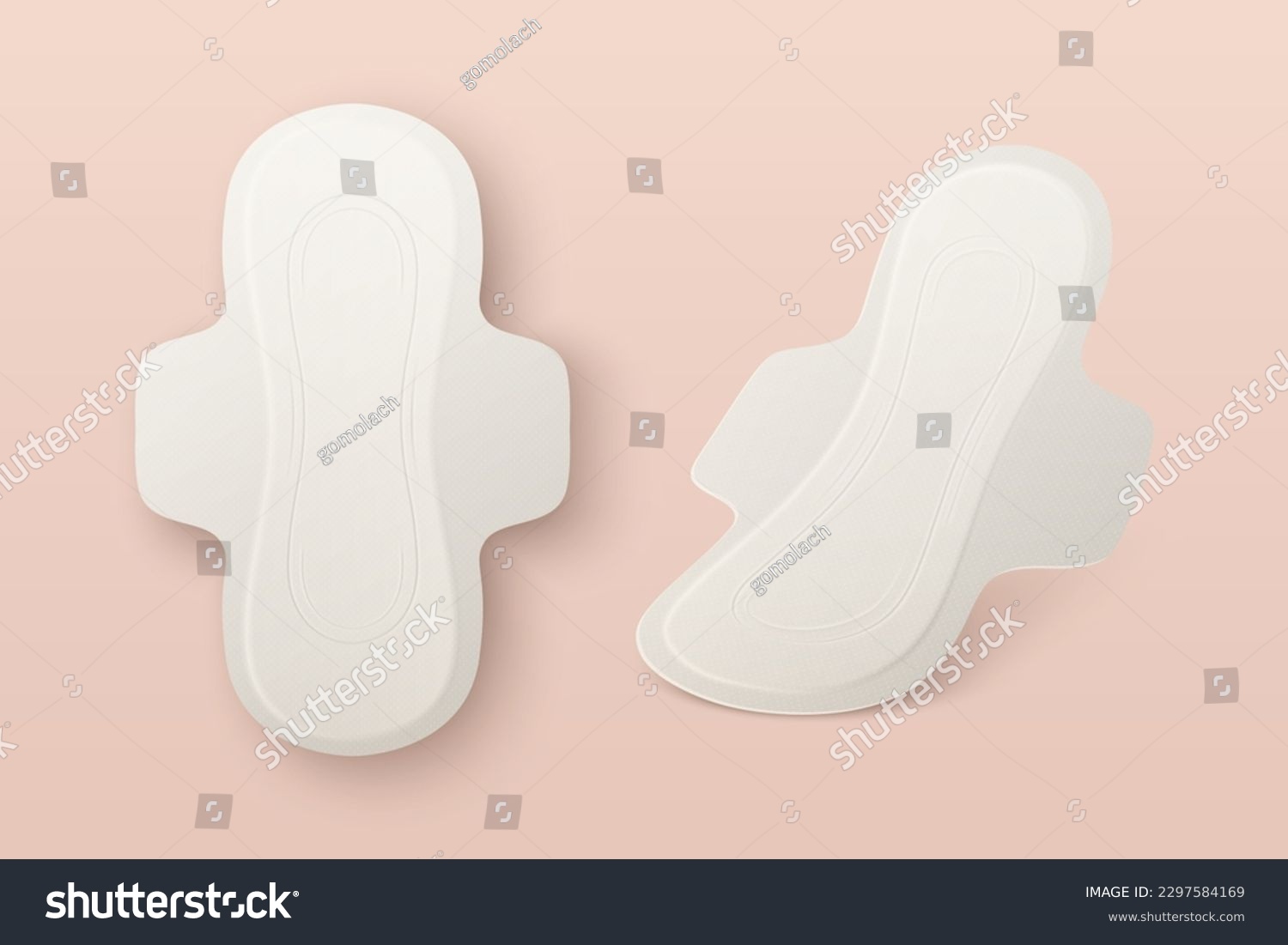 Vector 3d Realistic Menstrual Hygiene Products Royalty Free Stock Vector 2297584169 8498