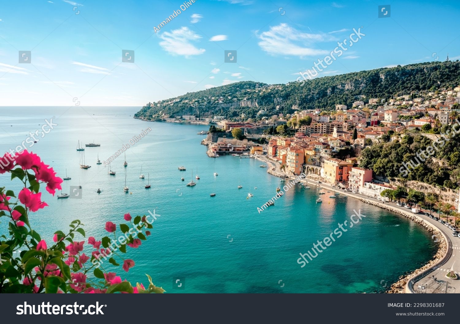 Villefranche sur Mer between Nice and Monaco on the French Riviera, Cote d Azur, France #2298301687