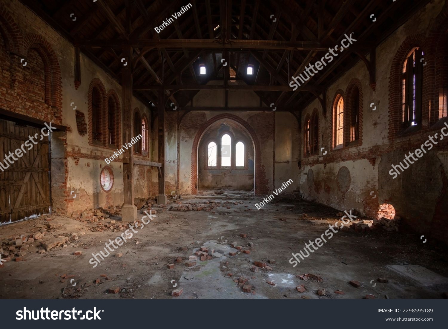 hall of the abandoned church #2298595189