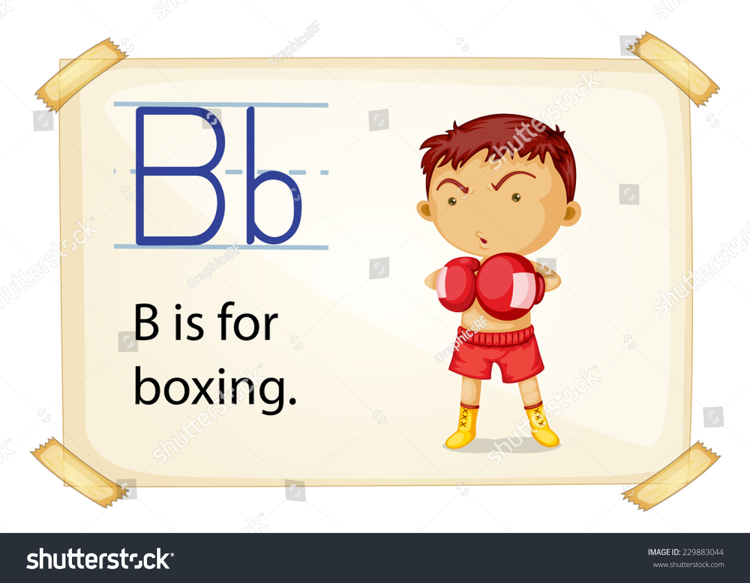 A Letter B For Boxing On A White Background - Royalty Free Stock Vector ...