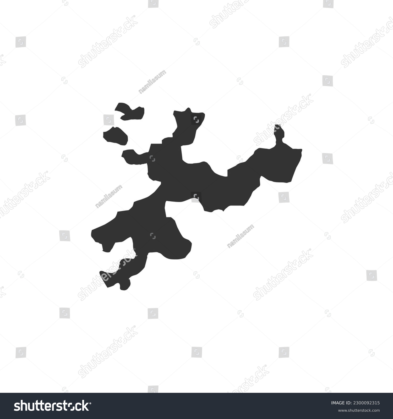 Map of Solothurn canton. Silhouette map of - Royalty Free Stock Vector ...