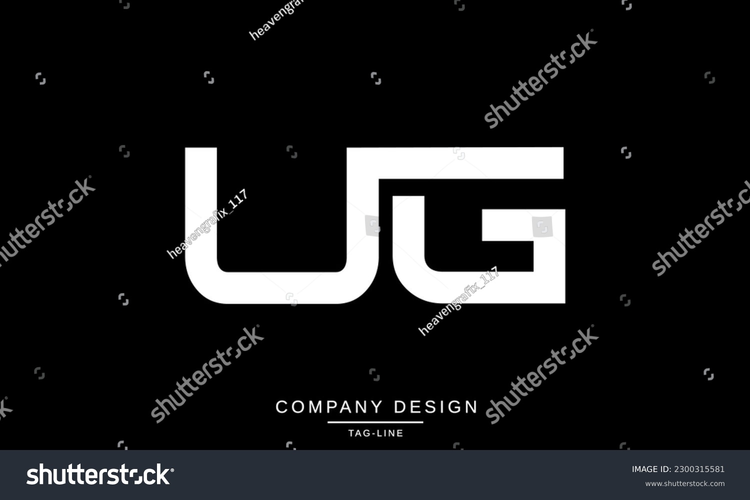 GU, UG, Abstract Letters Logo Monogram - Royalty Free Stock Vector ...