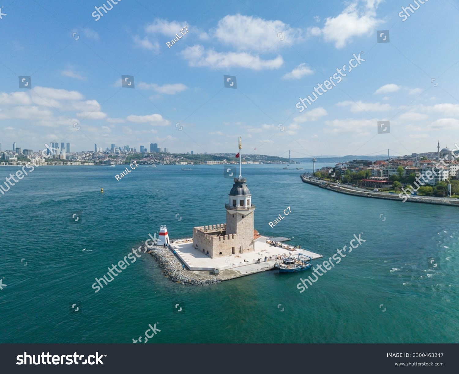 New Maiden's Tower Drone Photo, Üsküdar Istanbul, Turkey #2300463247
