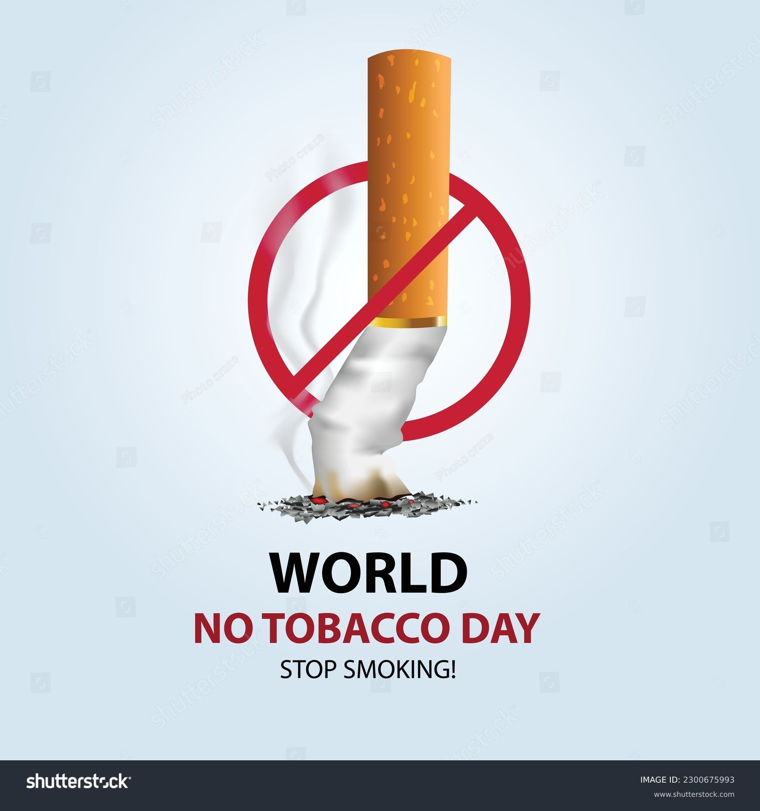 world no tobacco day poster. Consumed cigarettes - Royalty Free Stock ...