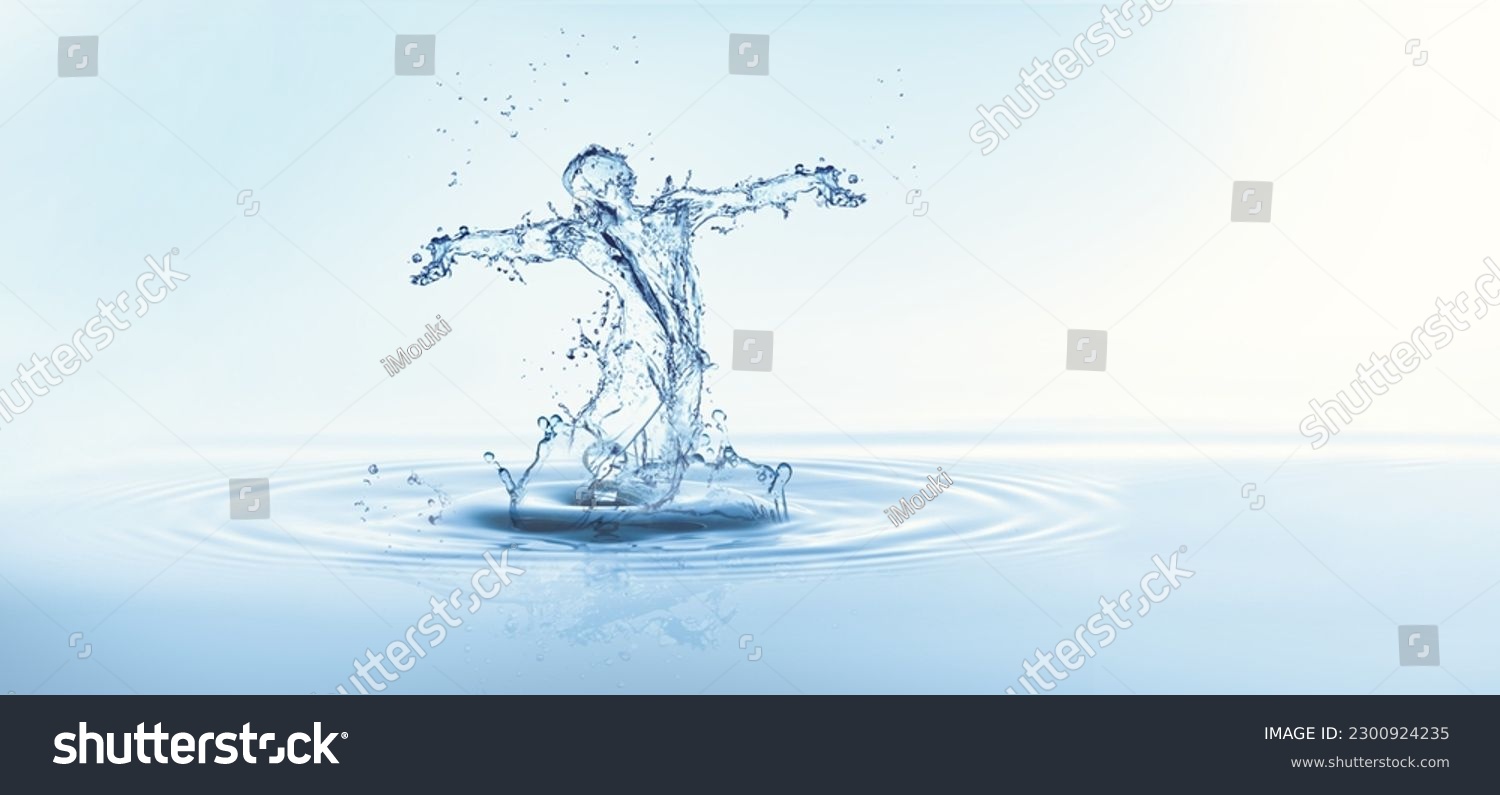 Fresh water shaped freshness human #2300924235